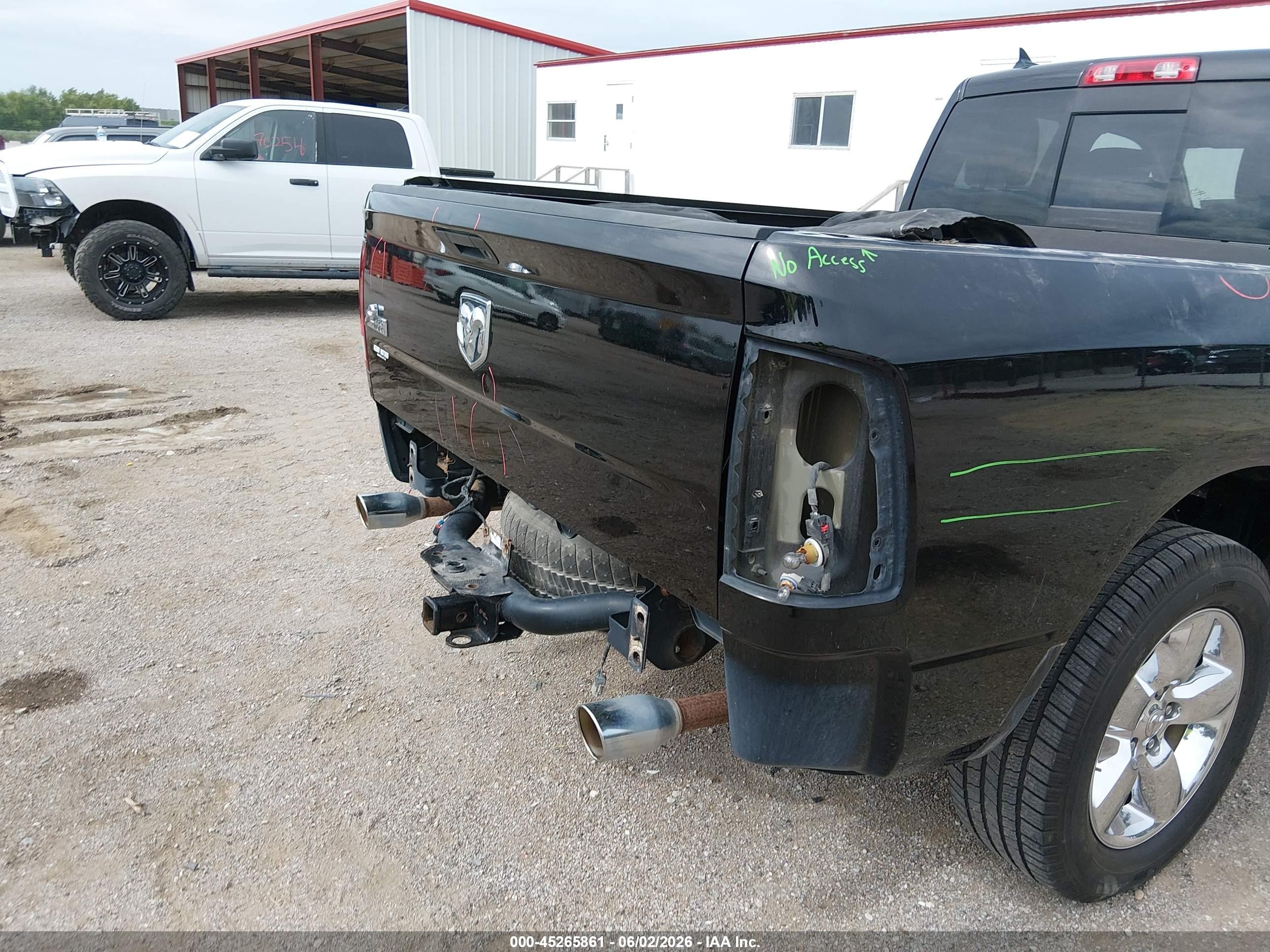 2013 Ram 1500 Big Horn Черный vin: 1C6RR6GT8DS716873