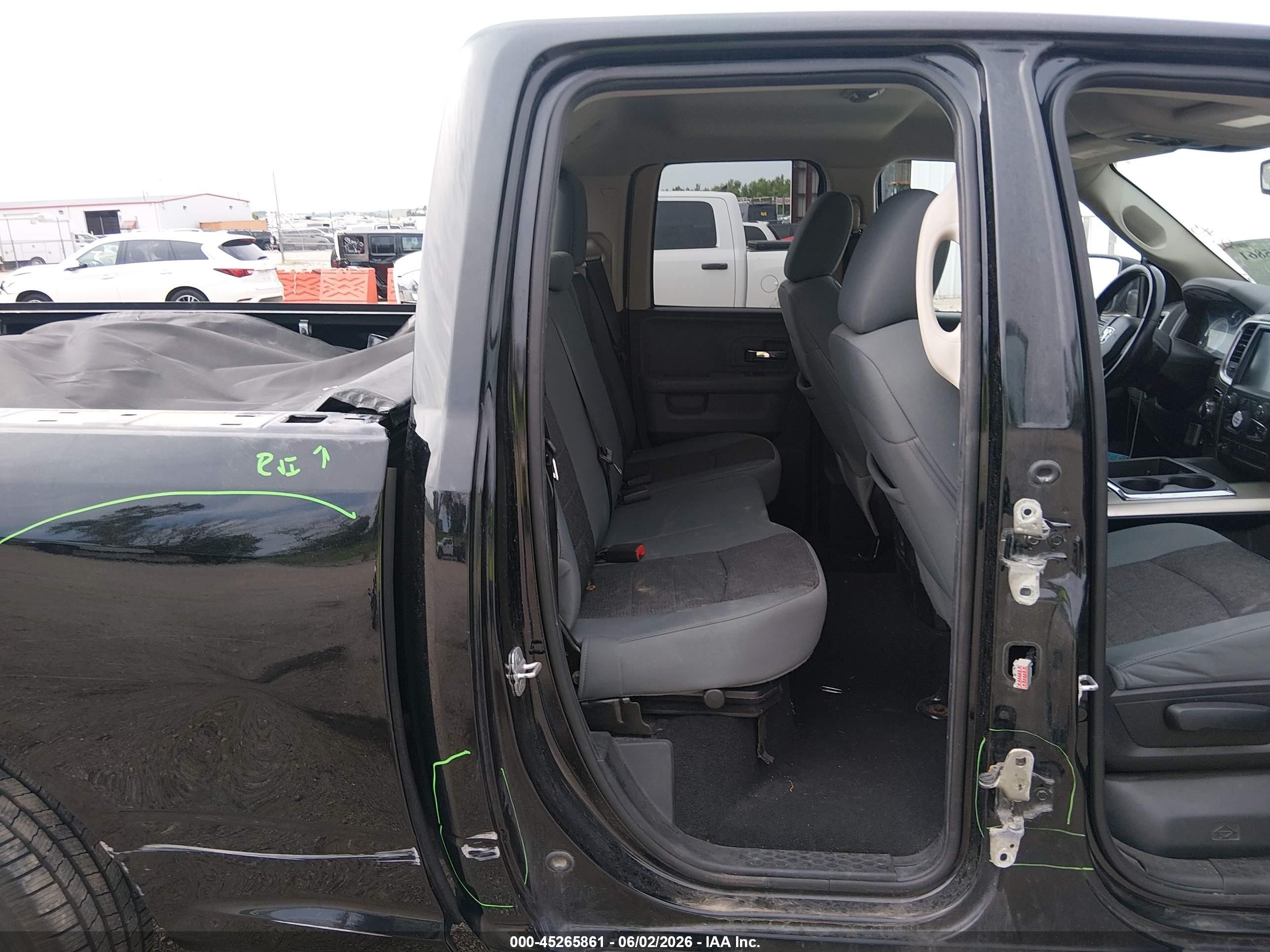 2013 Ram 1500 Big Horn Черный vin: 1C6RR6GT8DS716873