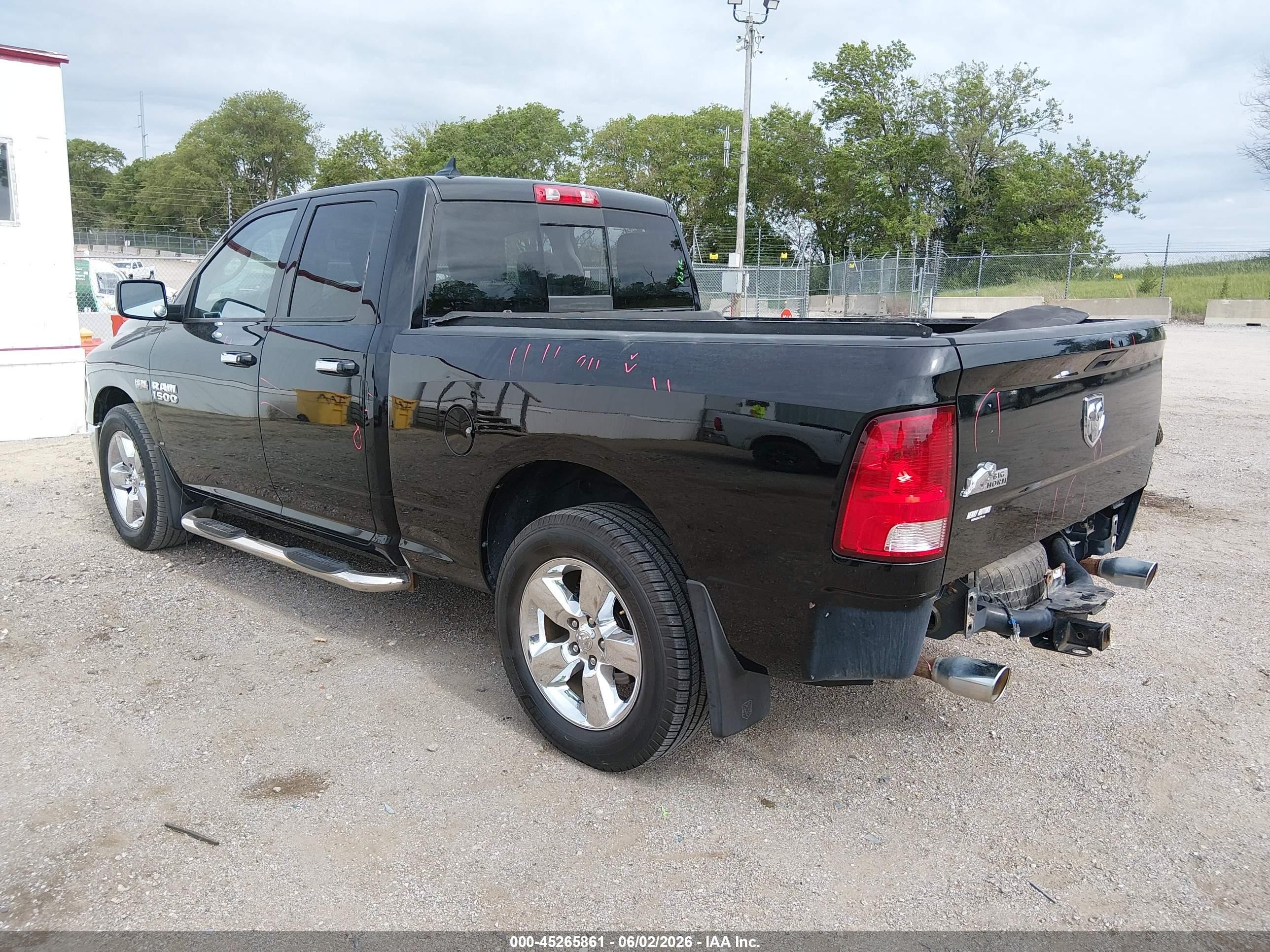 2013 Ram 1500 Big Horn Черный vin: 1C6RR6GT8DS716873