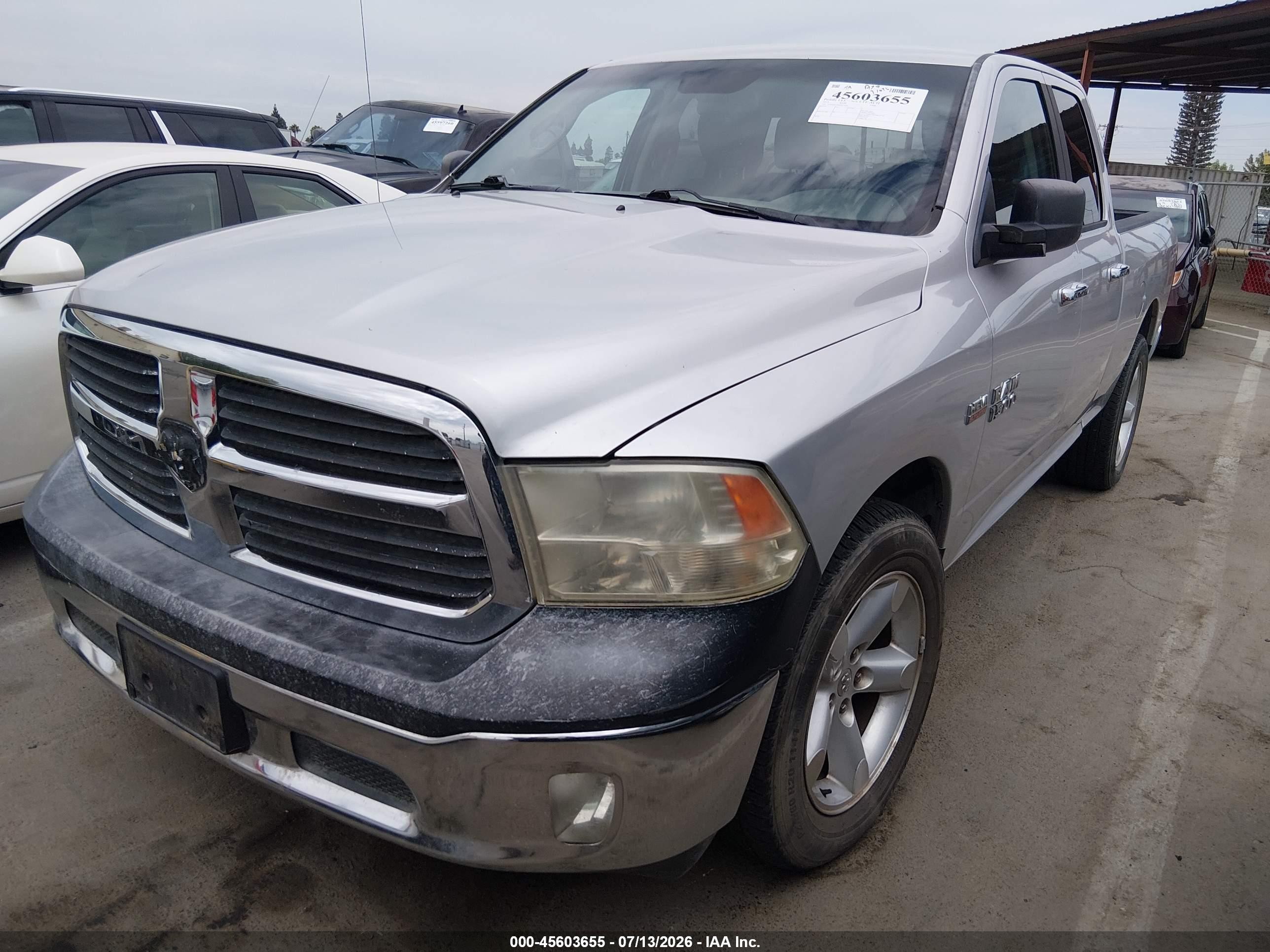 2014 Ram 1500 Big Horn Silver vin: 1C6RR6GT8ES211093