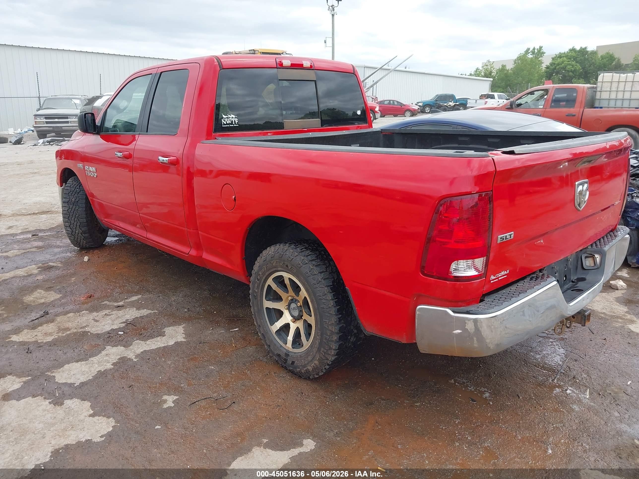 2014 Ram 1500 Slt Красный vin: 1C6RR6GT8ES344971