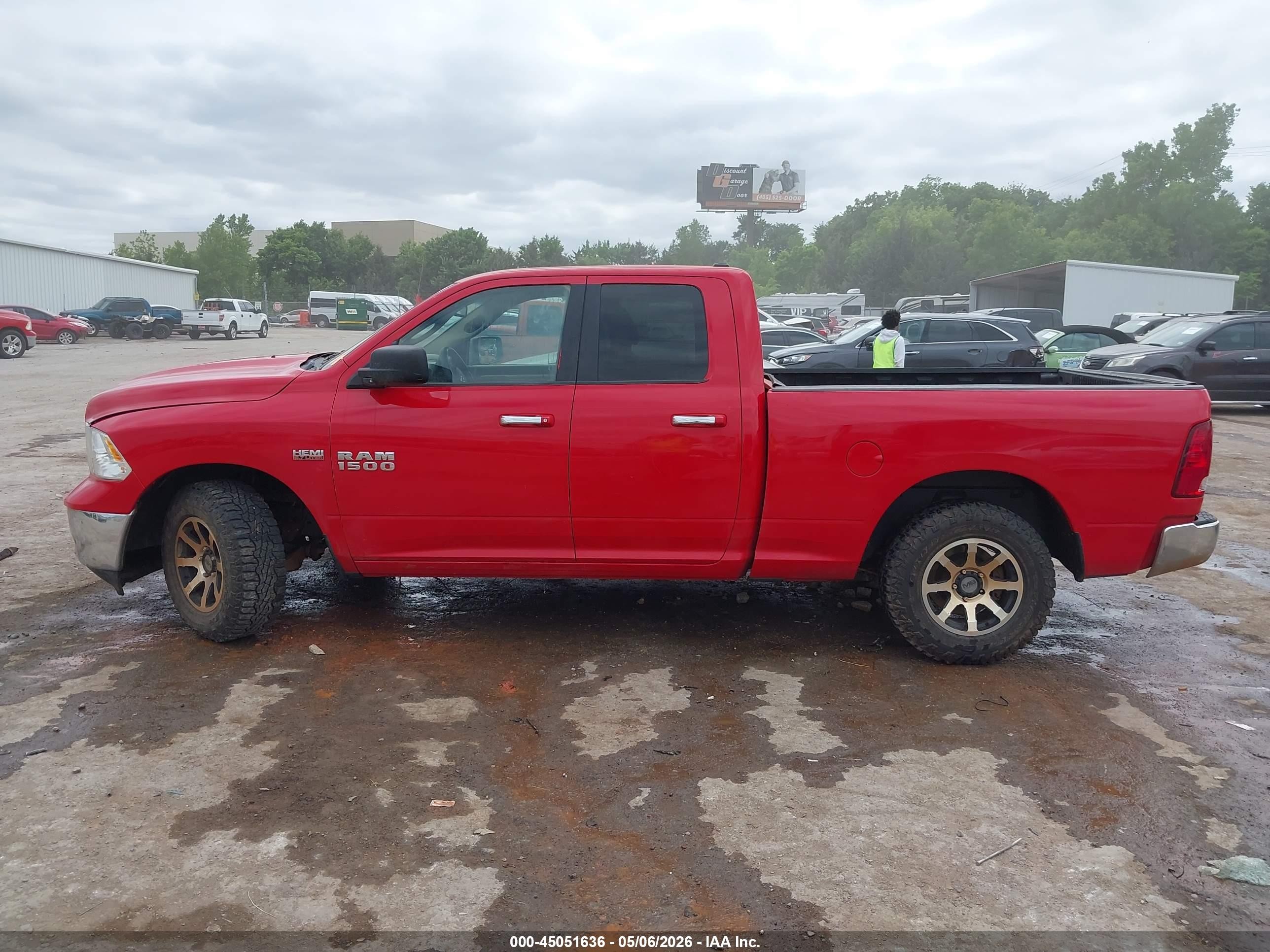 2014 Ram 1500 Slt Красный vin: 1C6RR6GT8ES344971