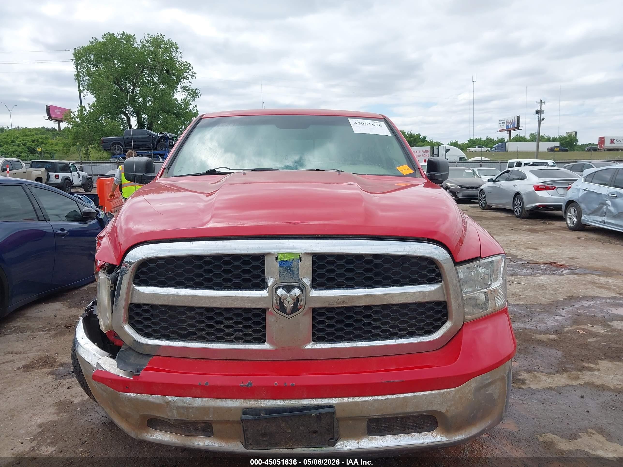 2014 Ram 1500 Slt Красный vin: 1C6RR6GT8ES344971