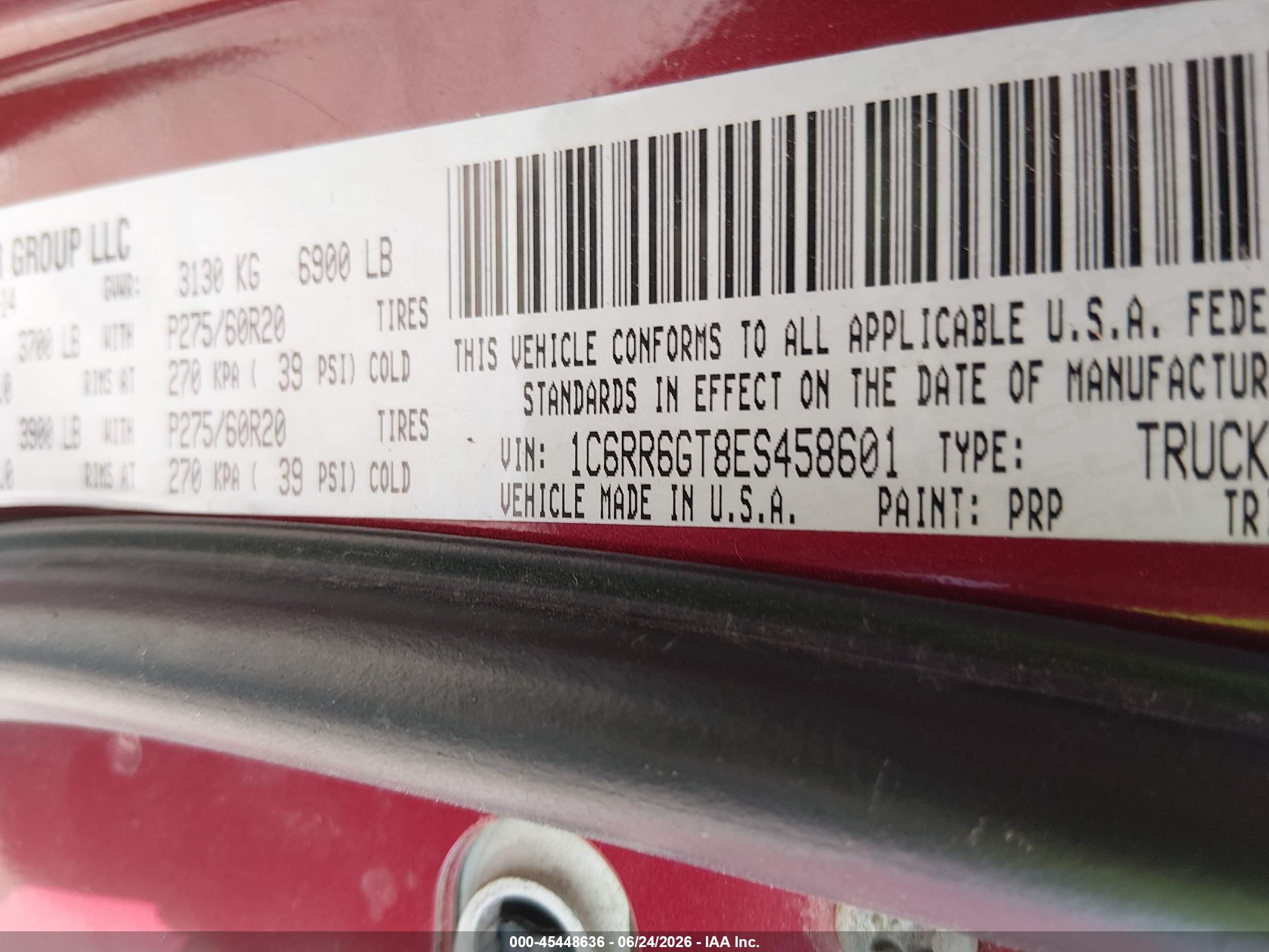 2014 Ram 1500 Lone Star Красный vin: 1C6RR6GT8ES458601
