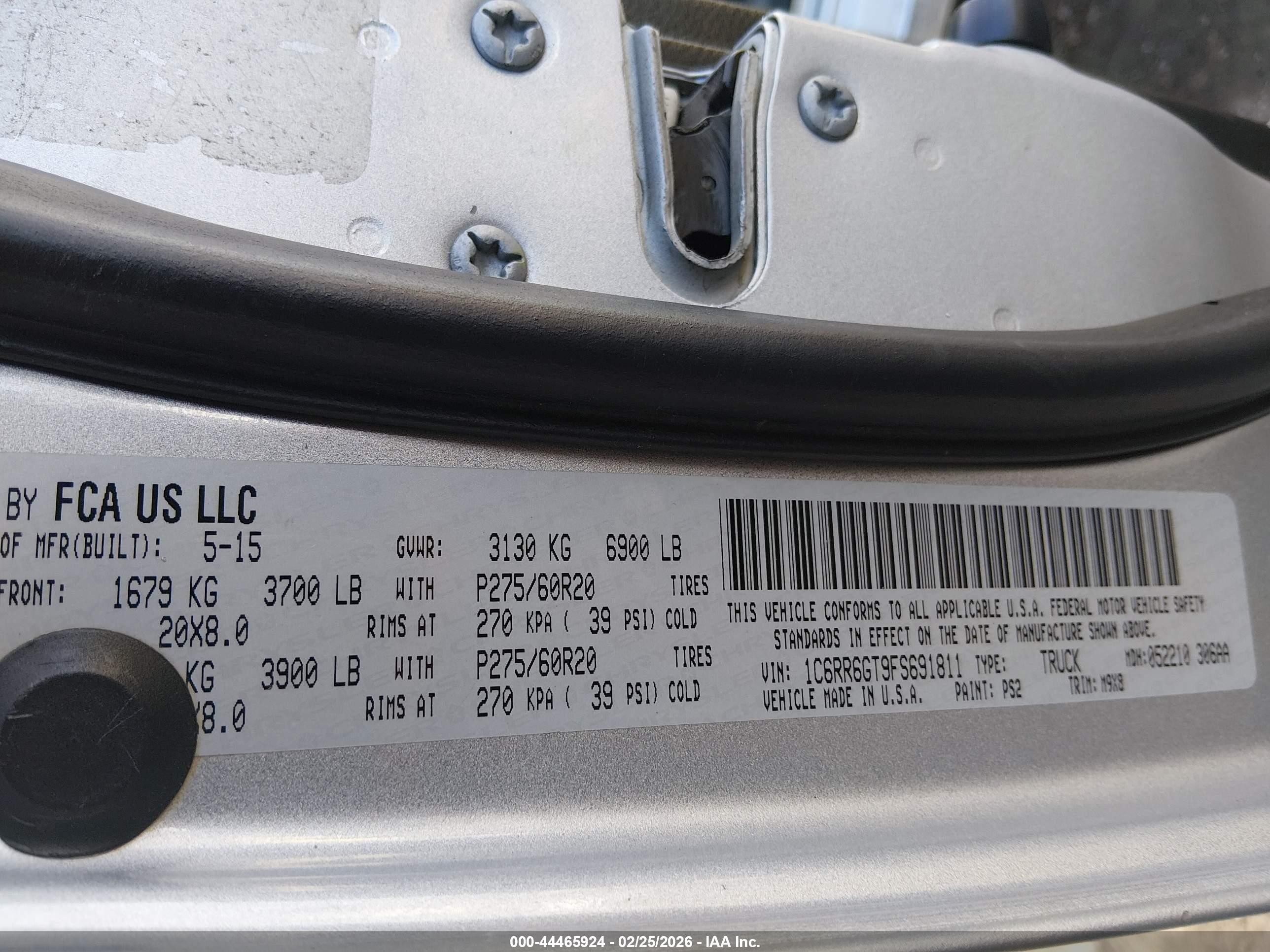 2015 Ram 1500 Big Horn Silver vin: 1C6RR6GT9FS691811