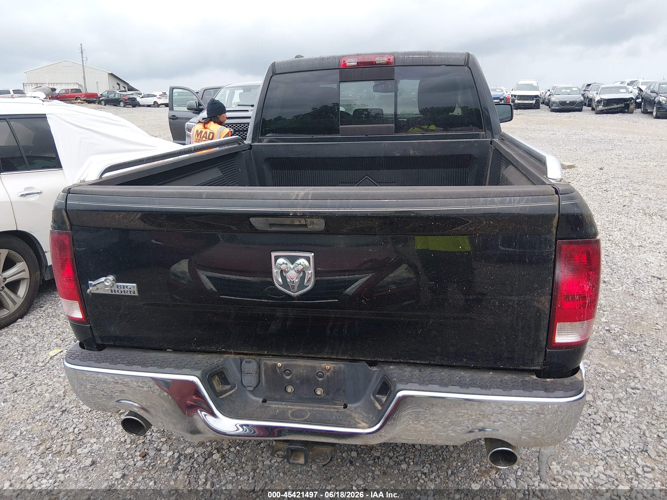2013 Ram 1500 Big Horn Black vin: 1C6RR6GTXDS679521