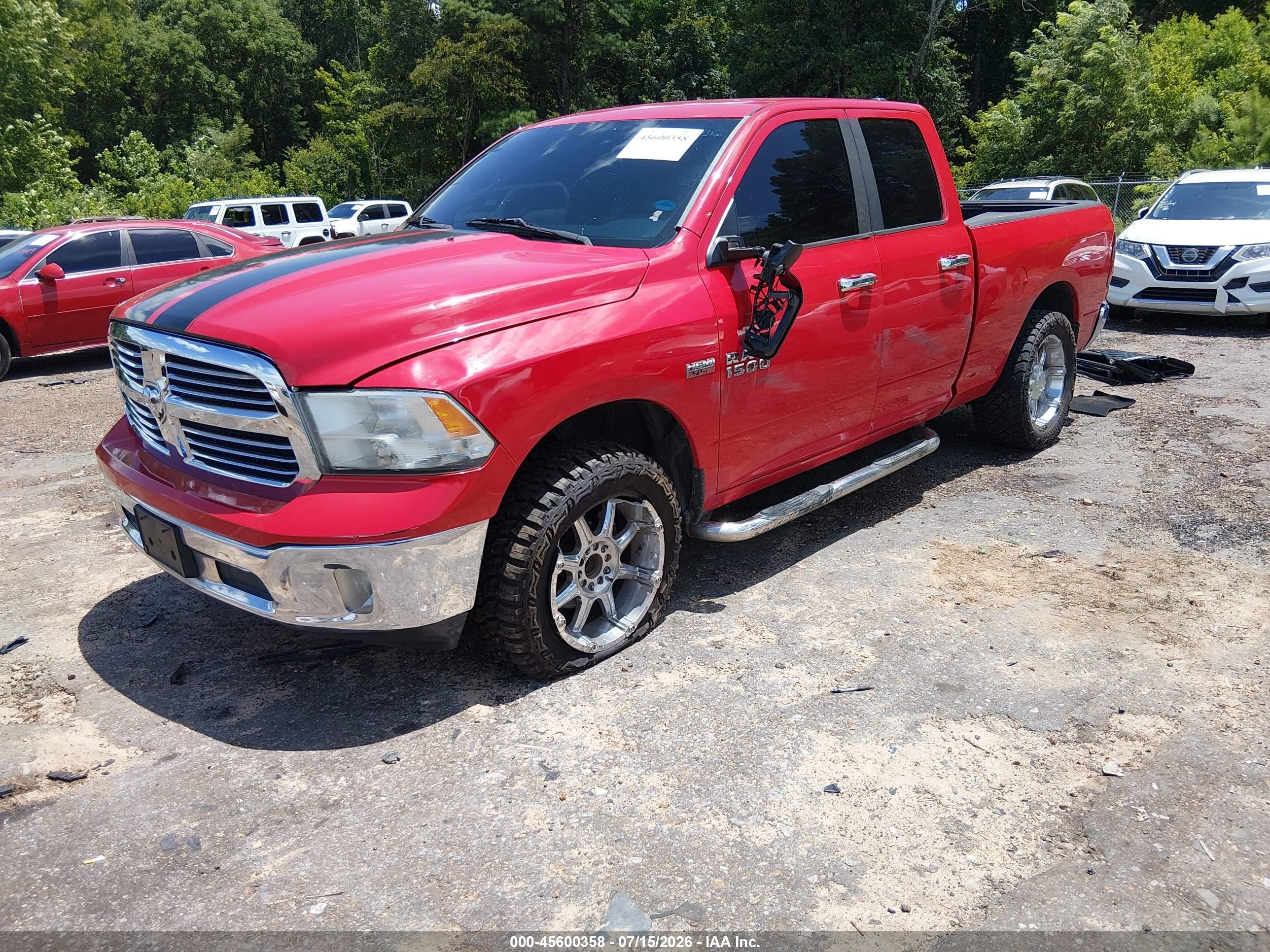 2014 Ram 1500 Big Horn Red vin: 1C6RR6GTXES298477