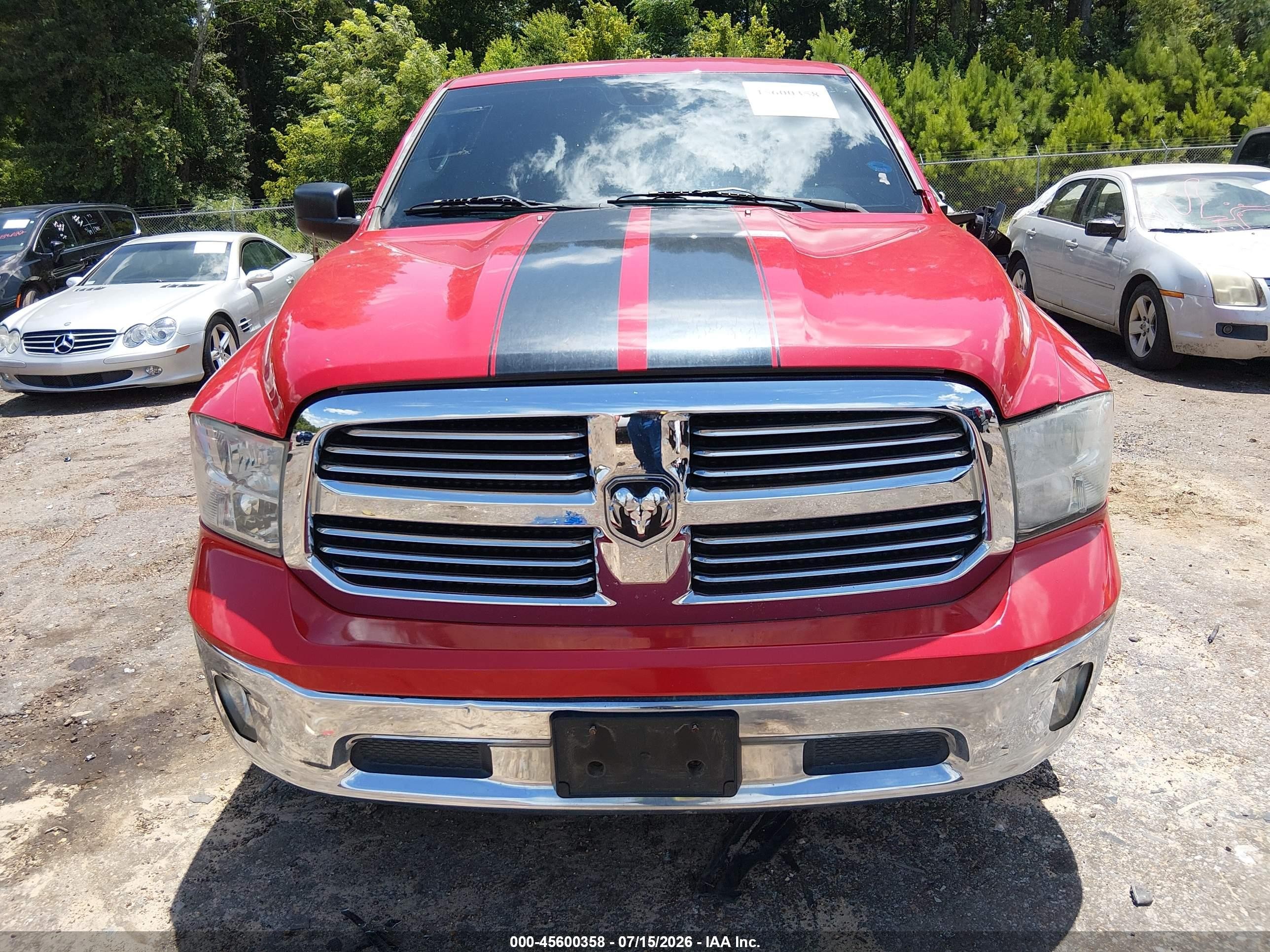 2014 Ram 1500 Big Horn Red vin: 1C6RR6GTXES298477