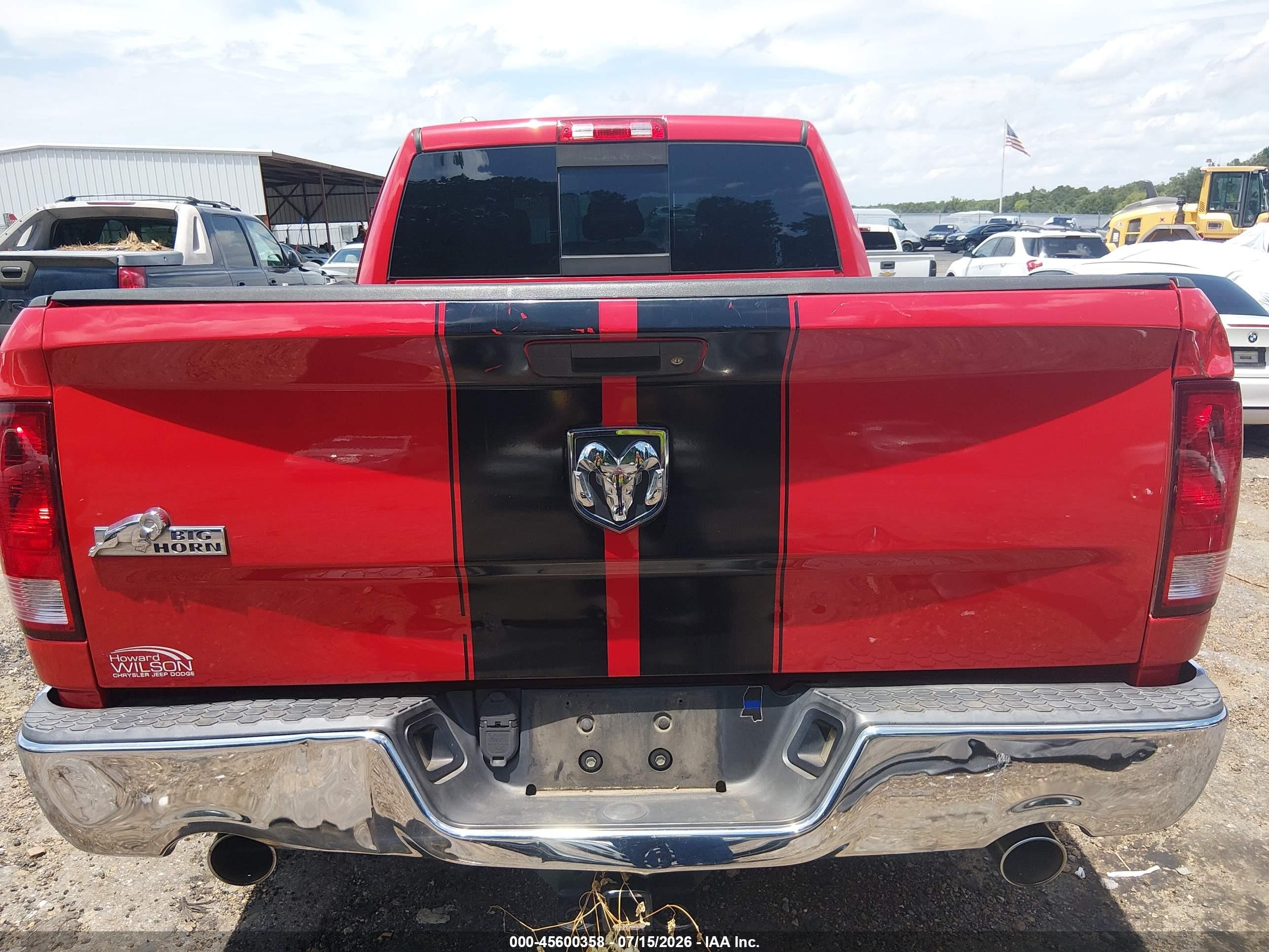 2014 Ram 1500 Big Horn Red vin: 1C6RR6GTXES298477