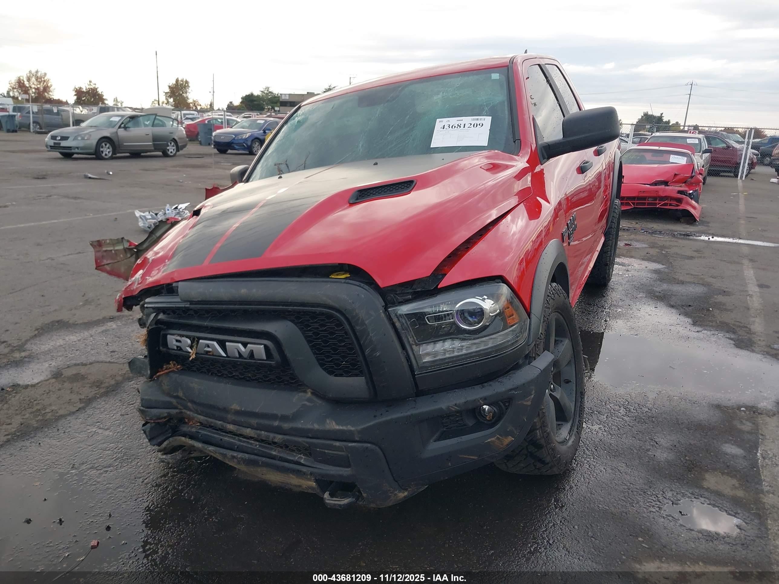 2020 Ram 1500 Classic Warlock  4x2 6'4 Box Red vin: 1C6RR6GTXLS105919