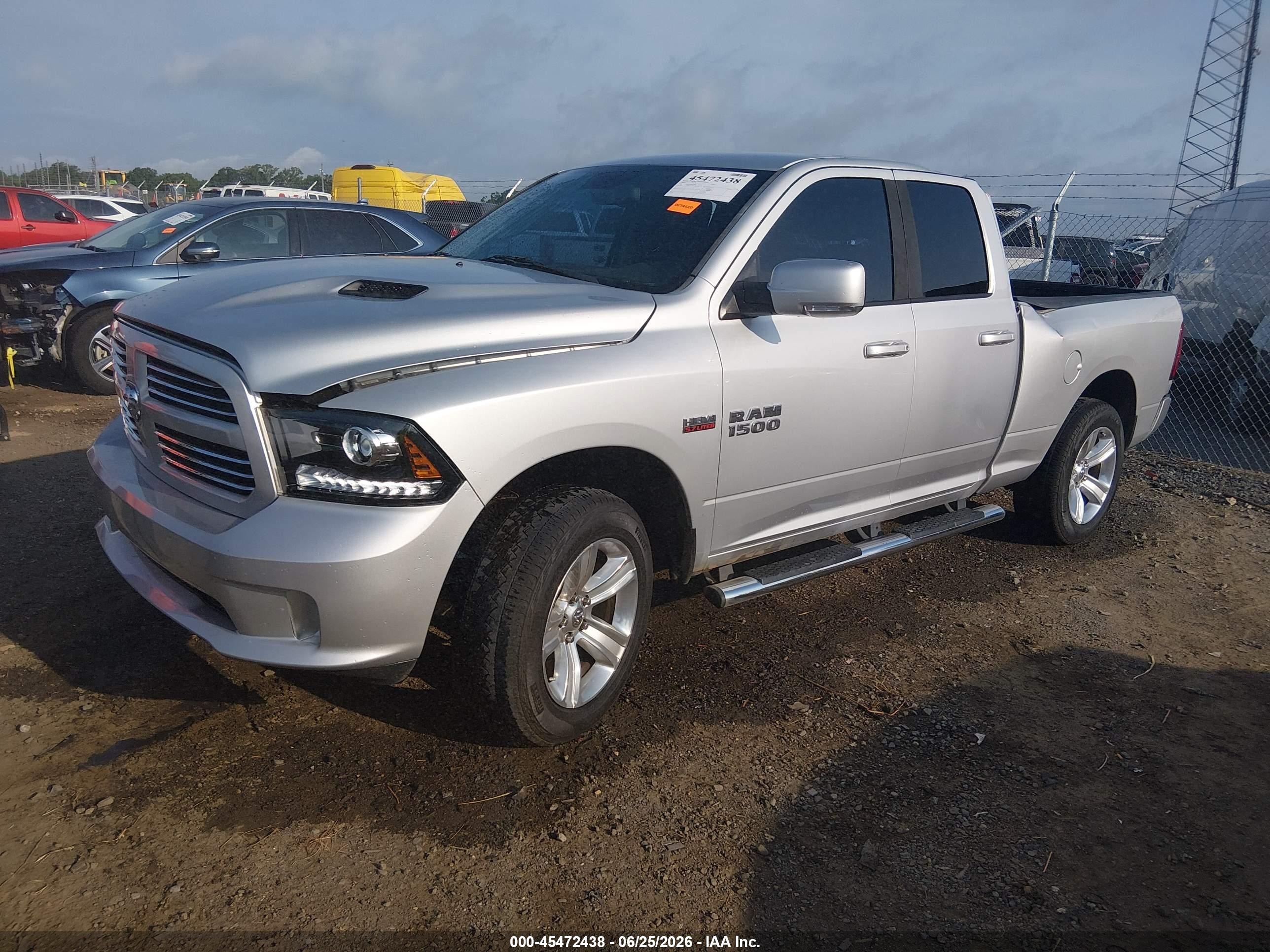 2015 Ram 1500 Sport Silver vin: 1C6RR6HT0FS755703