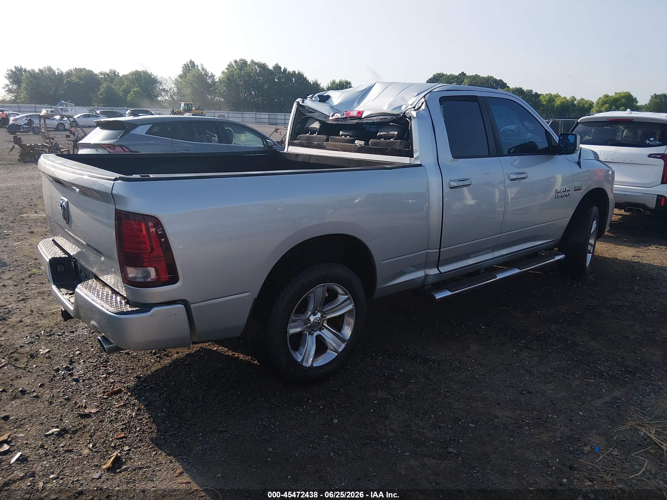 2015 Ram 1500 Sport Silver vin: 1C6RR6HT0FS755703