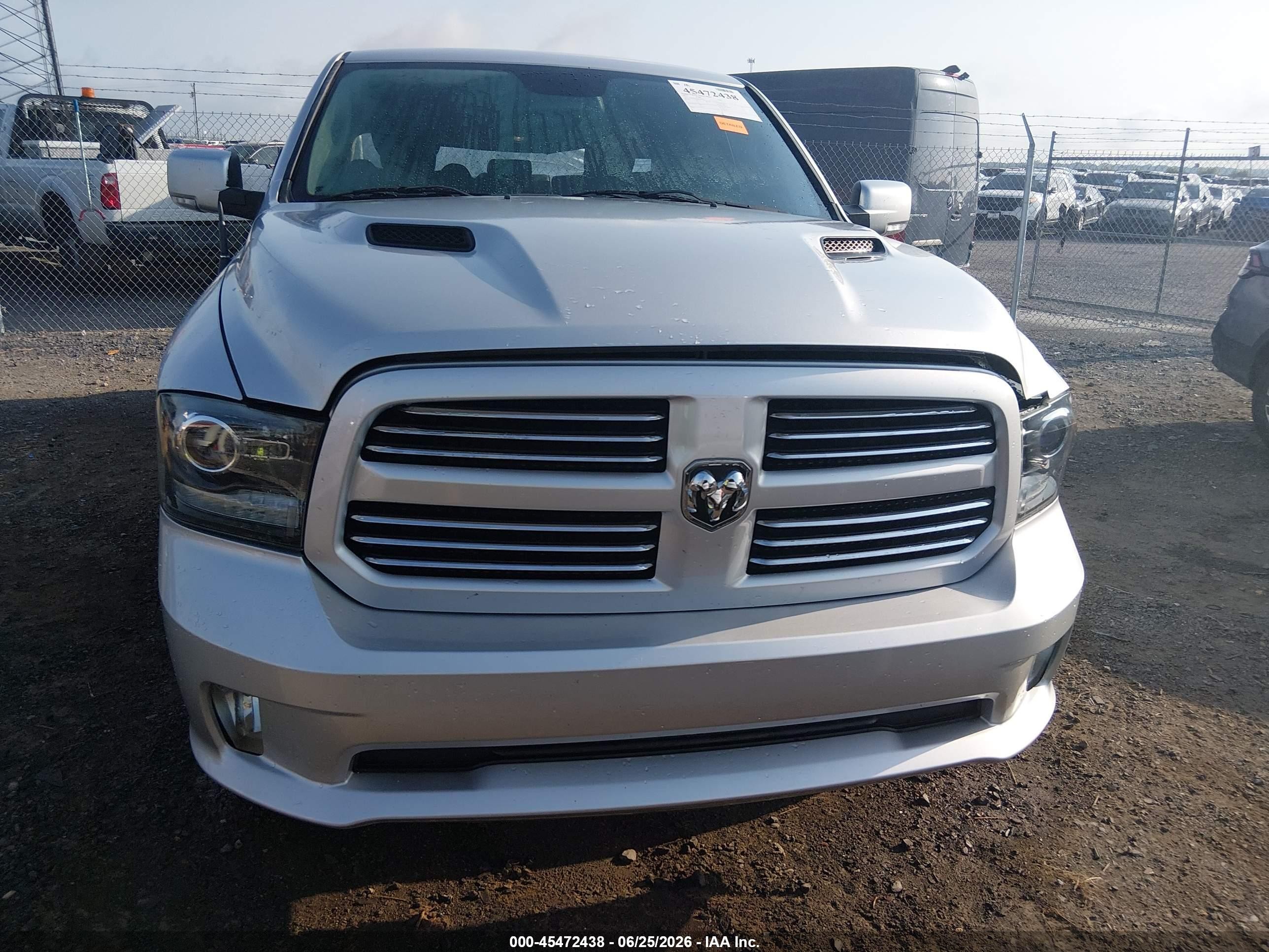 2015 Ram 1500 Sport Silver vin: 1C6RR6HT0FS755703