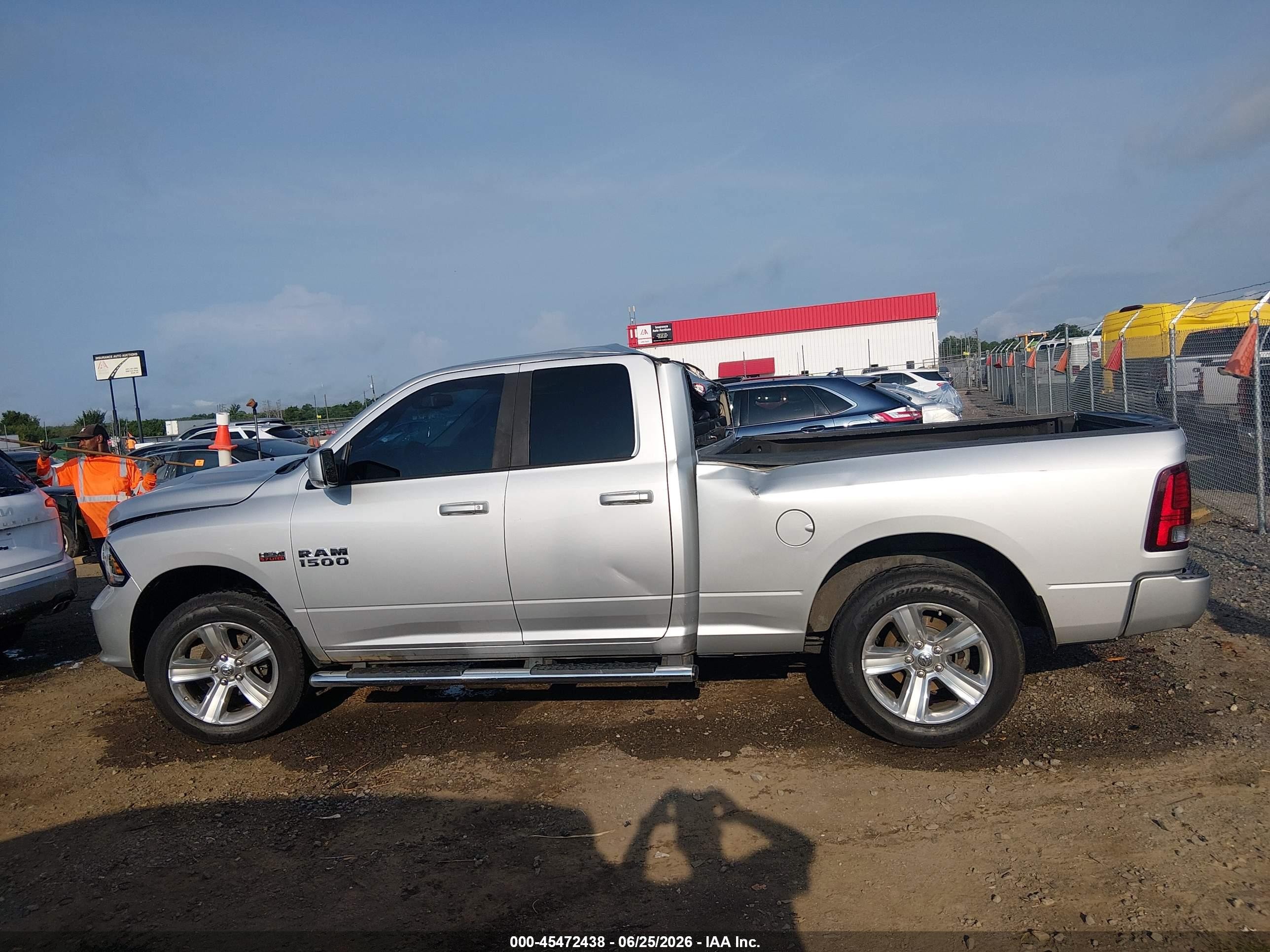 2015 Ram 1500 Sport Silver vin: 1C6RR6HT0FS755703