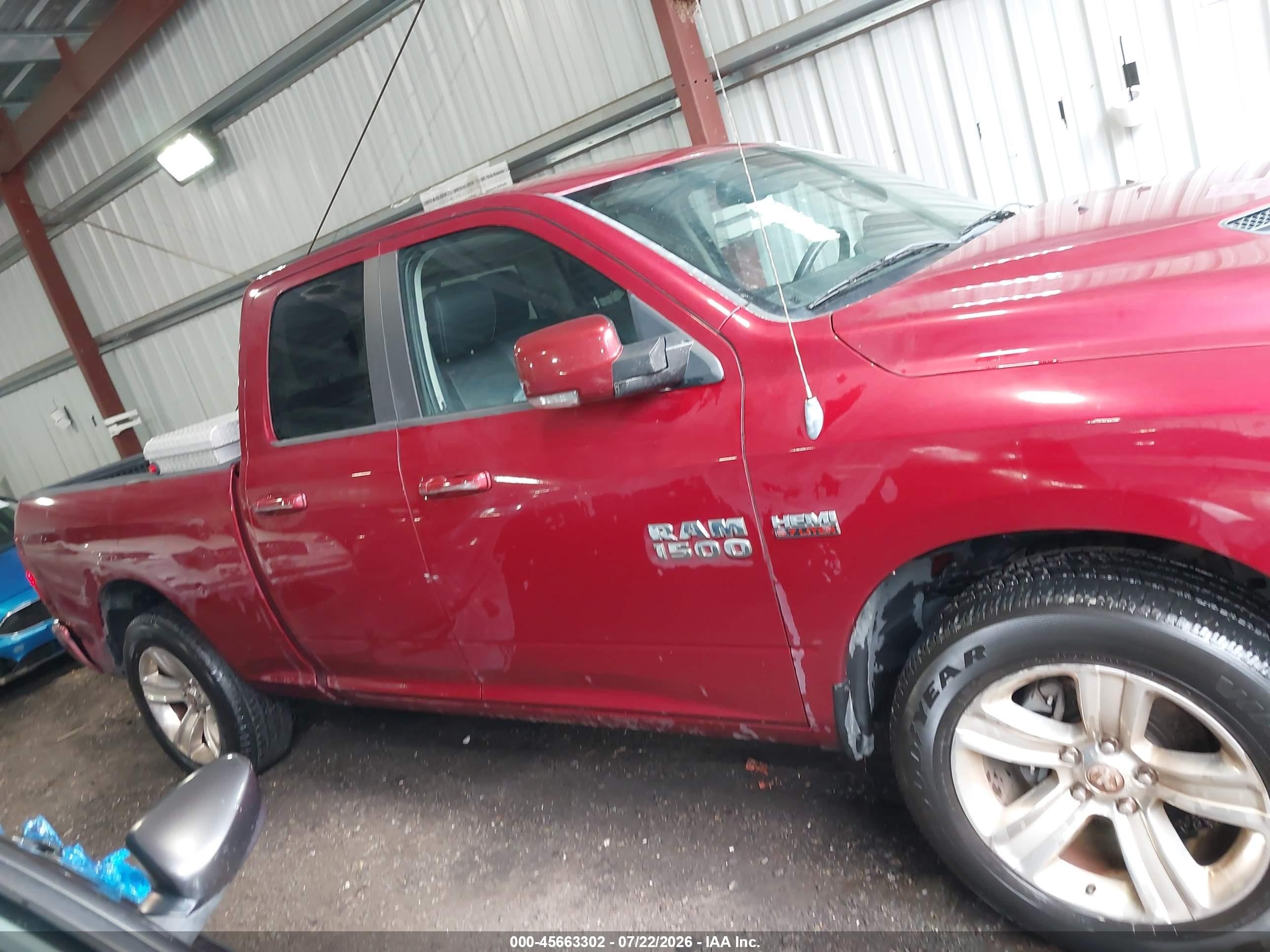 2013 Ram 1500 Sport Red vin: 1C6RR6HT1DS551599