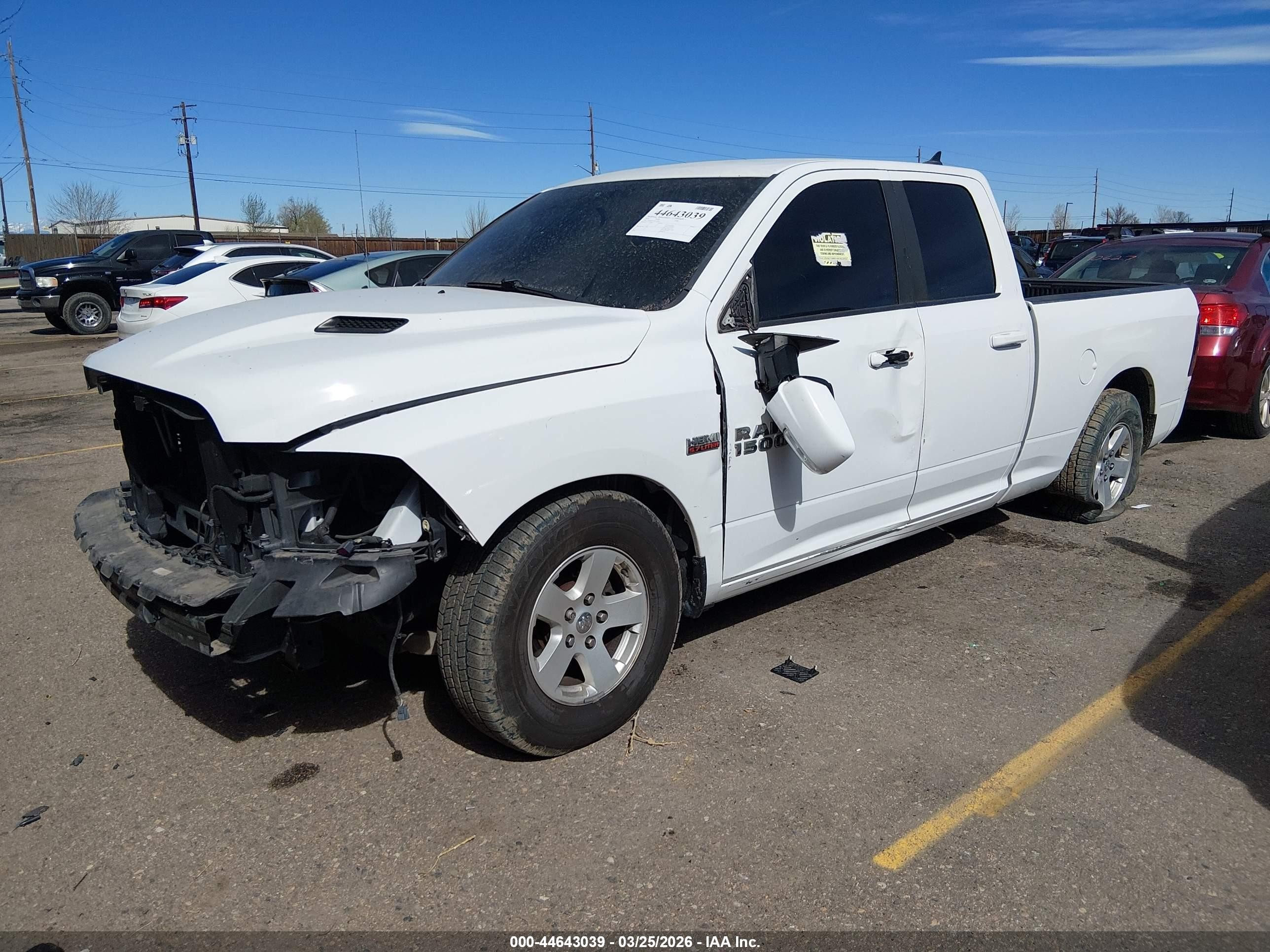 2014 Ram 1500 Sport White vin: 1C6RR6HT3ES170354