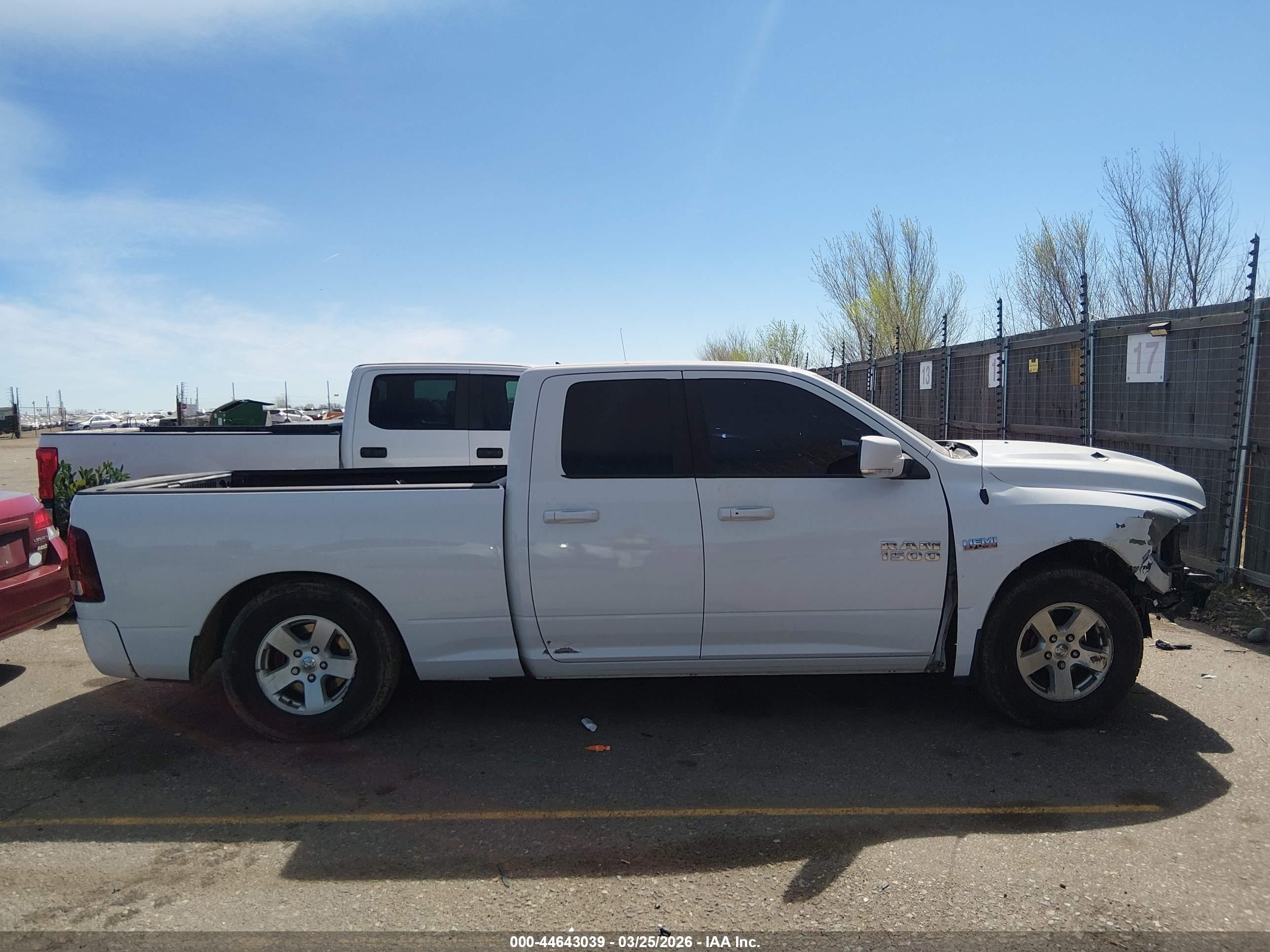 2014 Ram 1500 Sport White vin: 1C6RR6HT3ES170354
