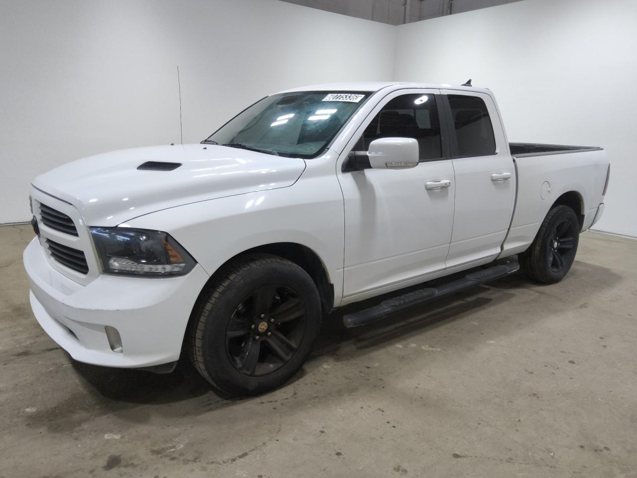 2015 Ram 1500 Sport White vin: 1C6RR6HT5FS661025 Damage: Left Front Tire, Worn, Replacement Required
