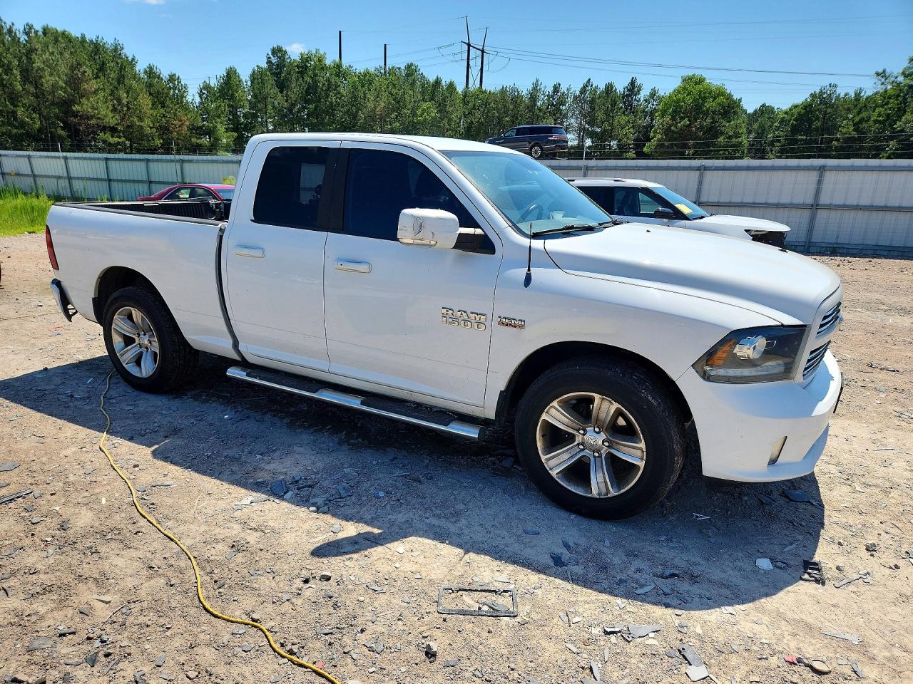 2014 Ram 1500 Sport White vin: 1C6RR6HT7ES100808