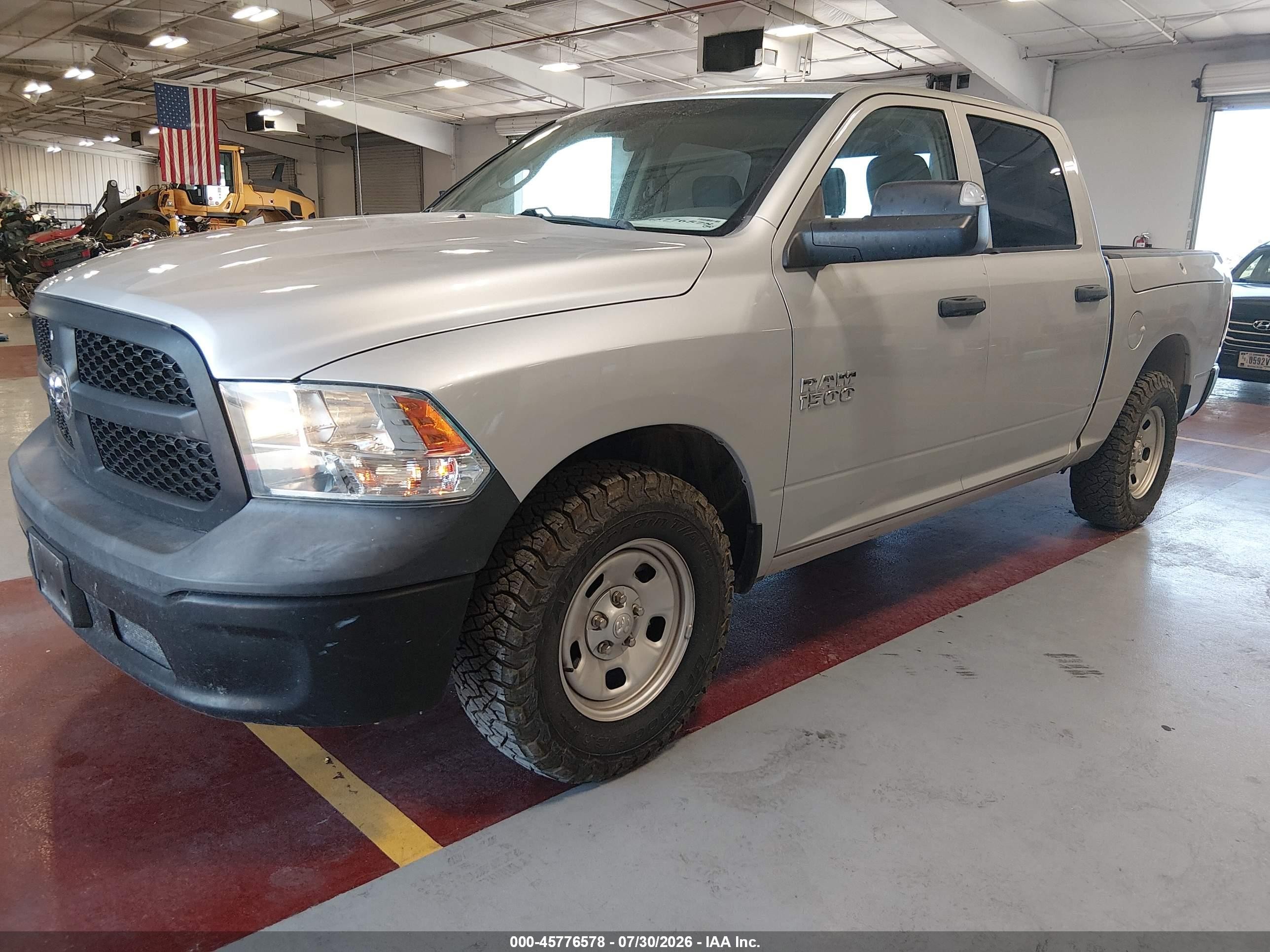 2018 Ram 1500 Tradesman  4x2 5'7 Box Silver vin: 1C6RR6KG6JS296522