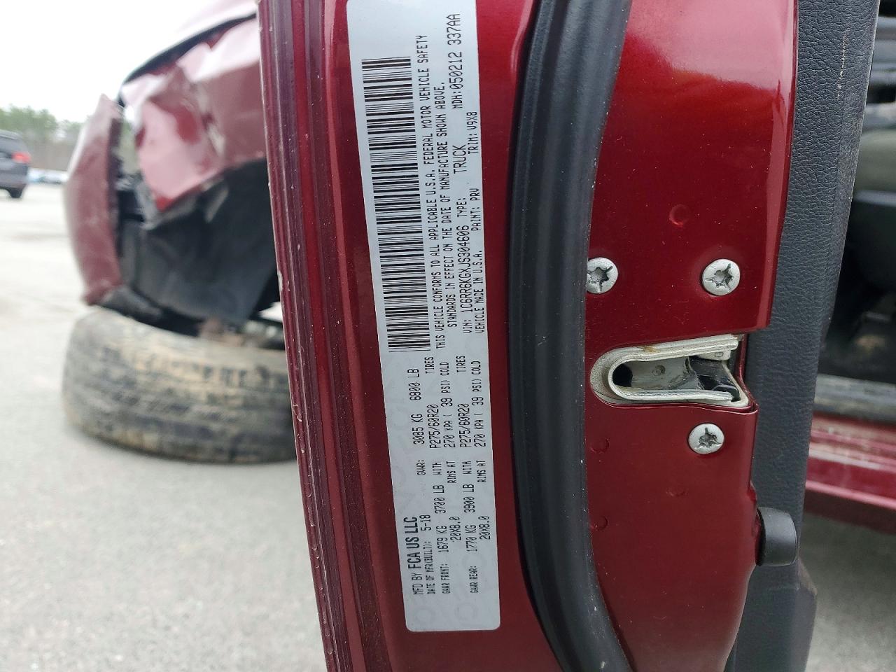 2018 Ram 1500 St Burgundy vin: 1C6RR6KGXJS304606
