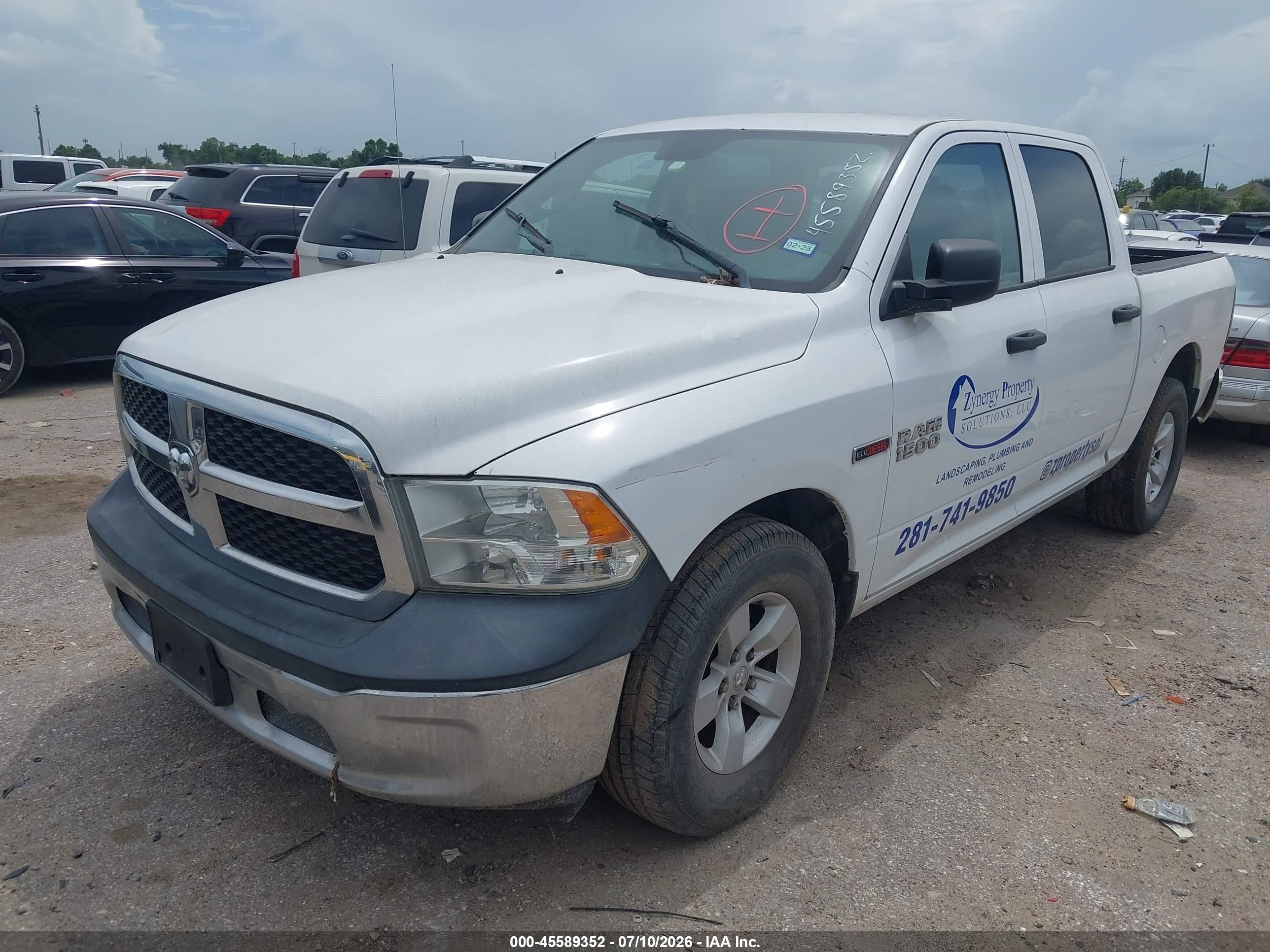 2015 Ram 1500 Tradesman White vin: 1C6RR6KM2FS750472