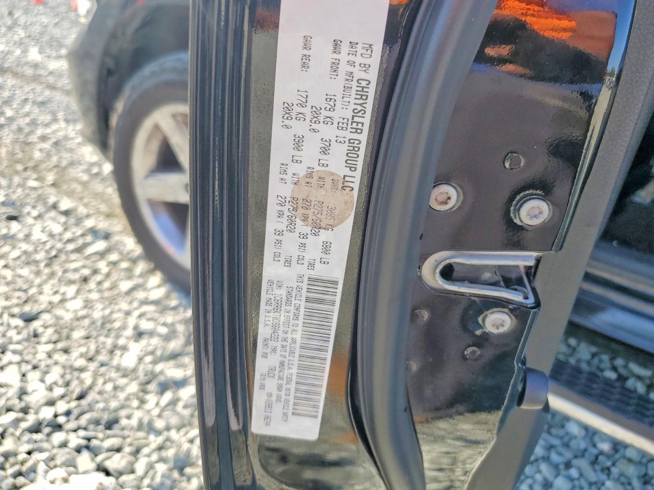 2013 Ram 1500 St Black vin: 1C6RR6KT0DS604222