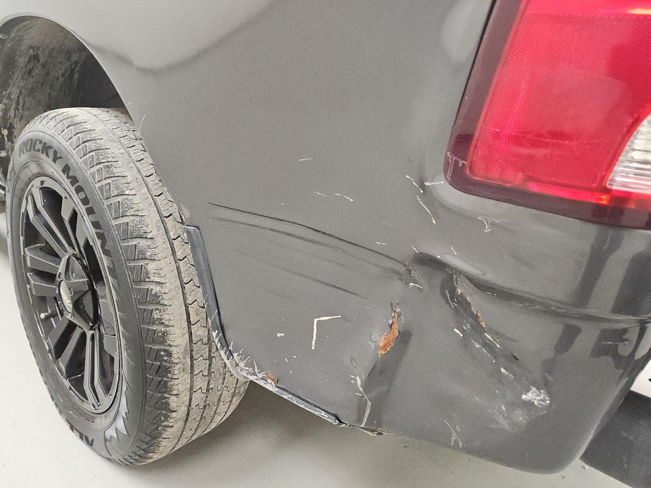 2014 Ram 1500 St Gray vin: 1C6RR6KT1ES272213 Damage: Left Bed Side, Dent(S) W/ Paint Dmg, > 12 Inches