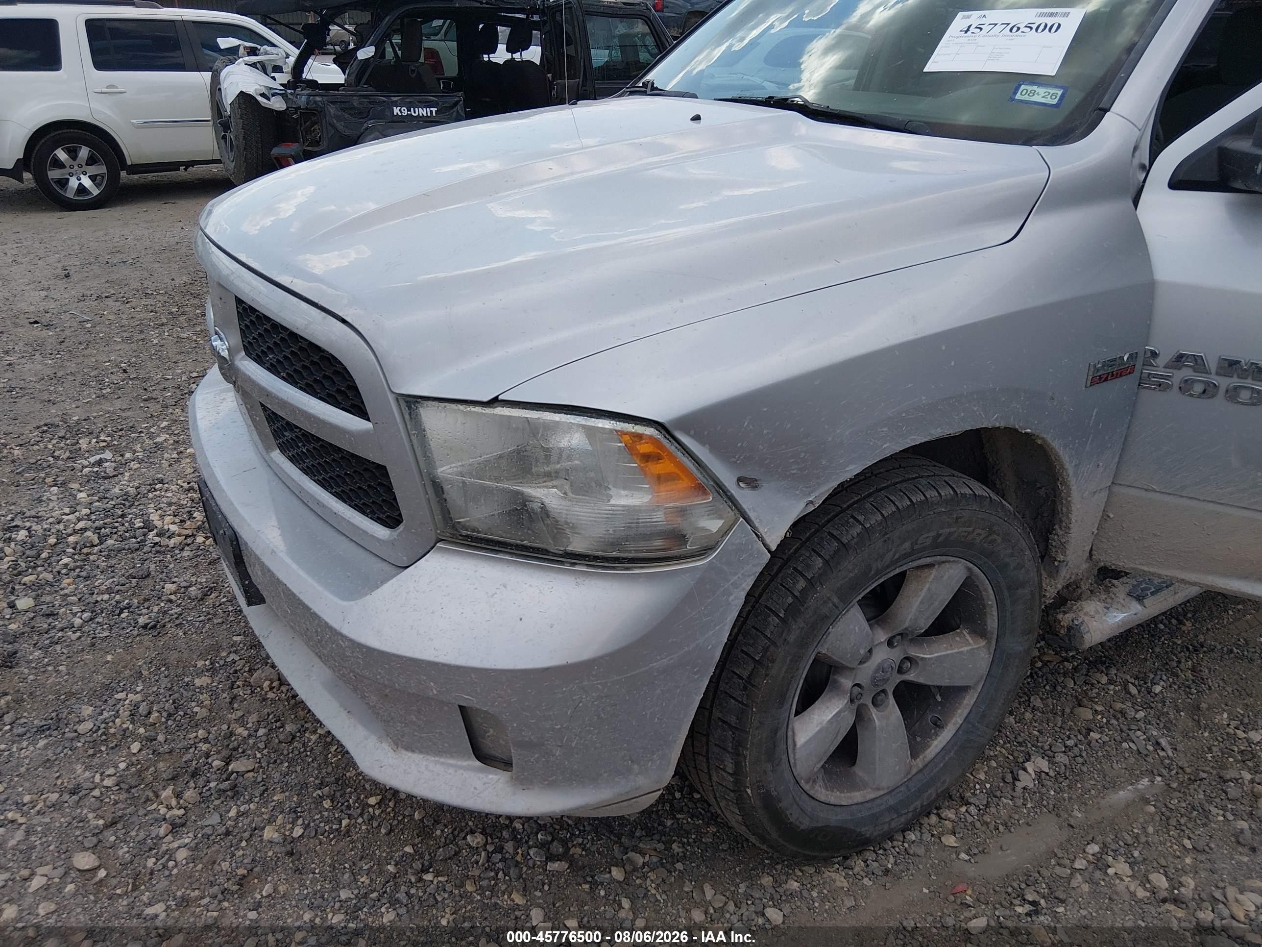 2013 Ram 1500 Express Серебряный vin: 1C6RR6KT3DS669842