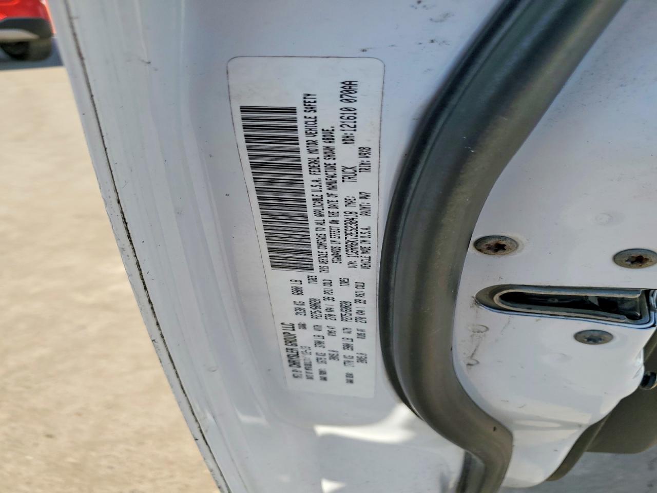 2014 Ram 1500 St Белый vin: 1C6RR6KT3ES238418