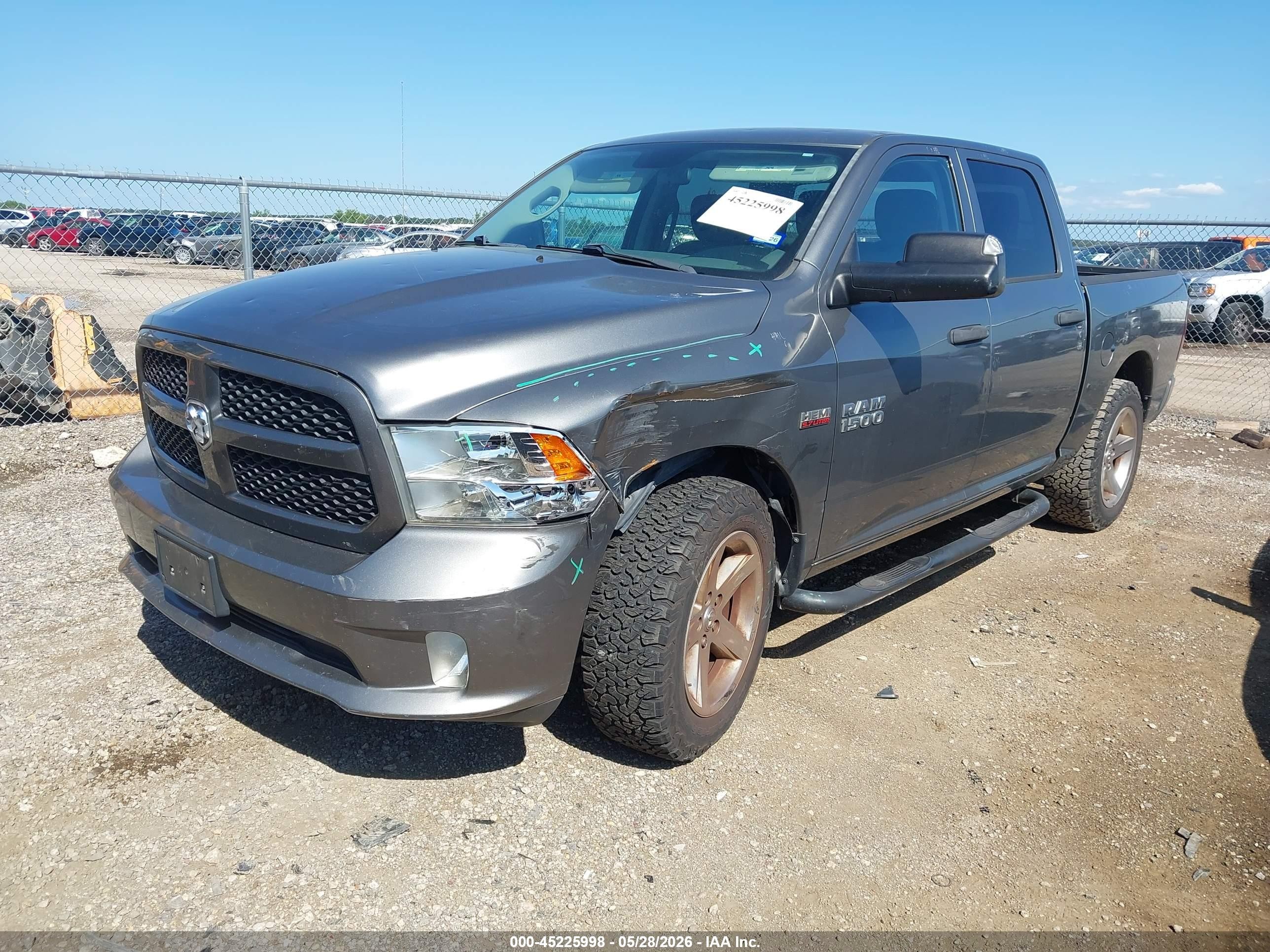 2013 Ram 1500 Express Gray vin: 1C6RR6KT4DS700659