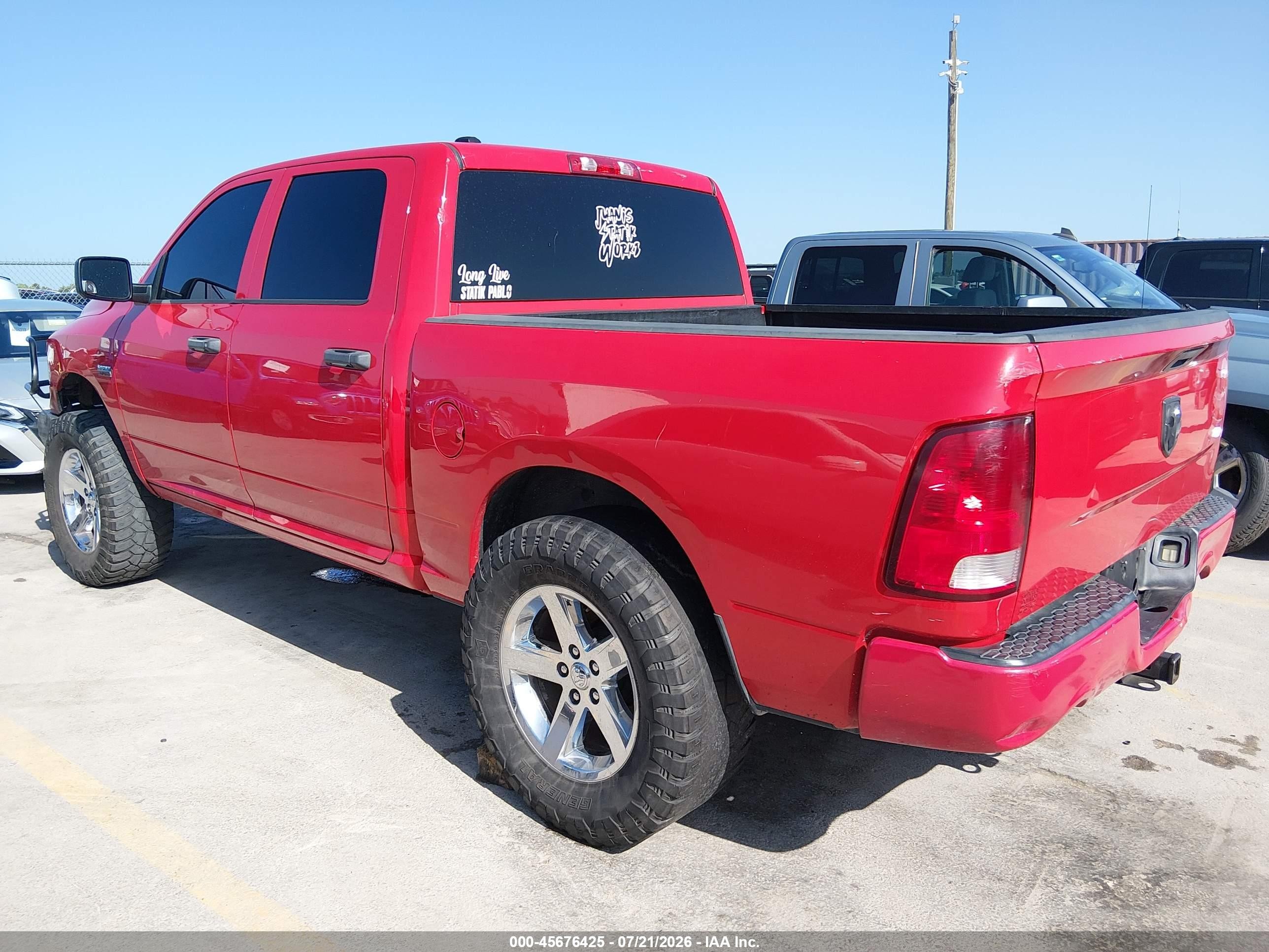 2014 Ram 1500 Express Red vin: 1C6RR6KT4ES112763