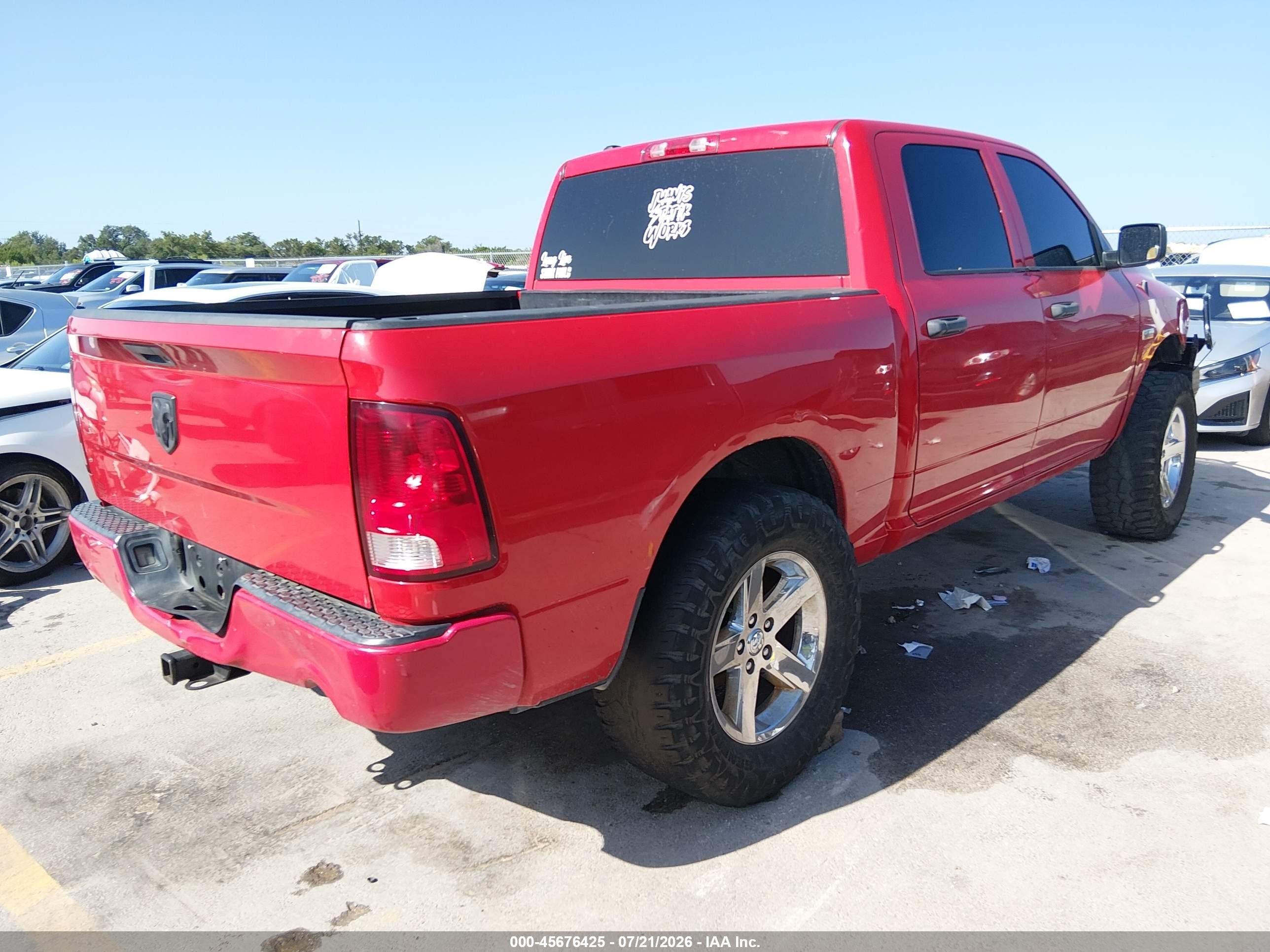 2014 Ram 1500 Express Red vin: 1C6RR6KT4ES112763