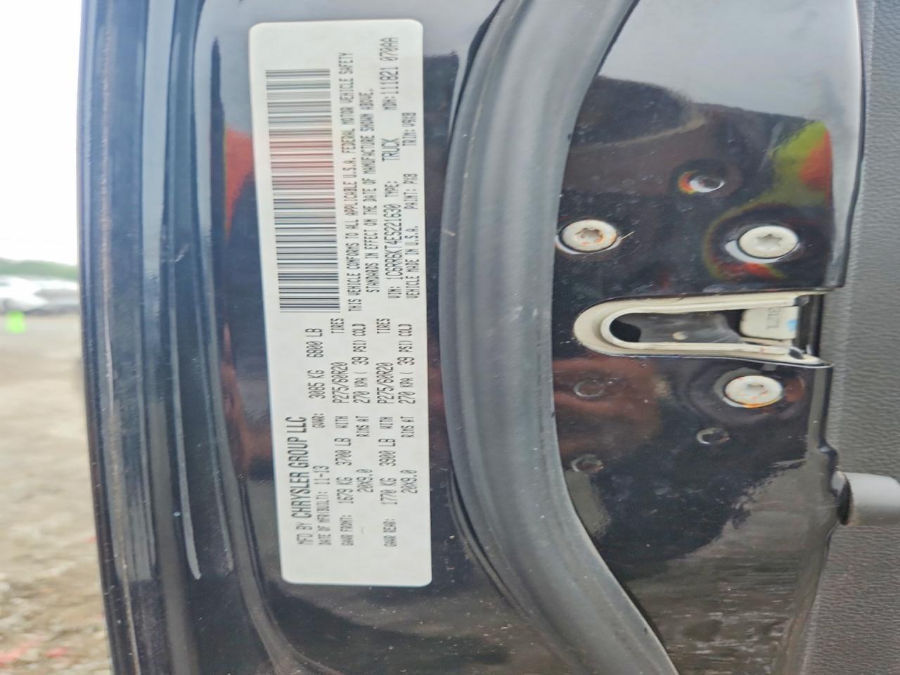 2014 Ram 1500 St Black vin: 1C6RR6KT4ES221630