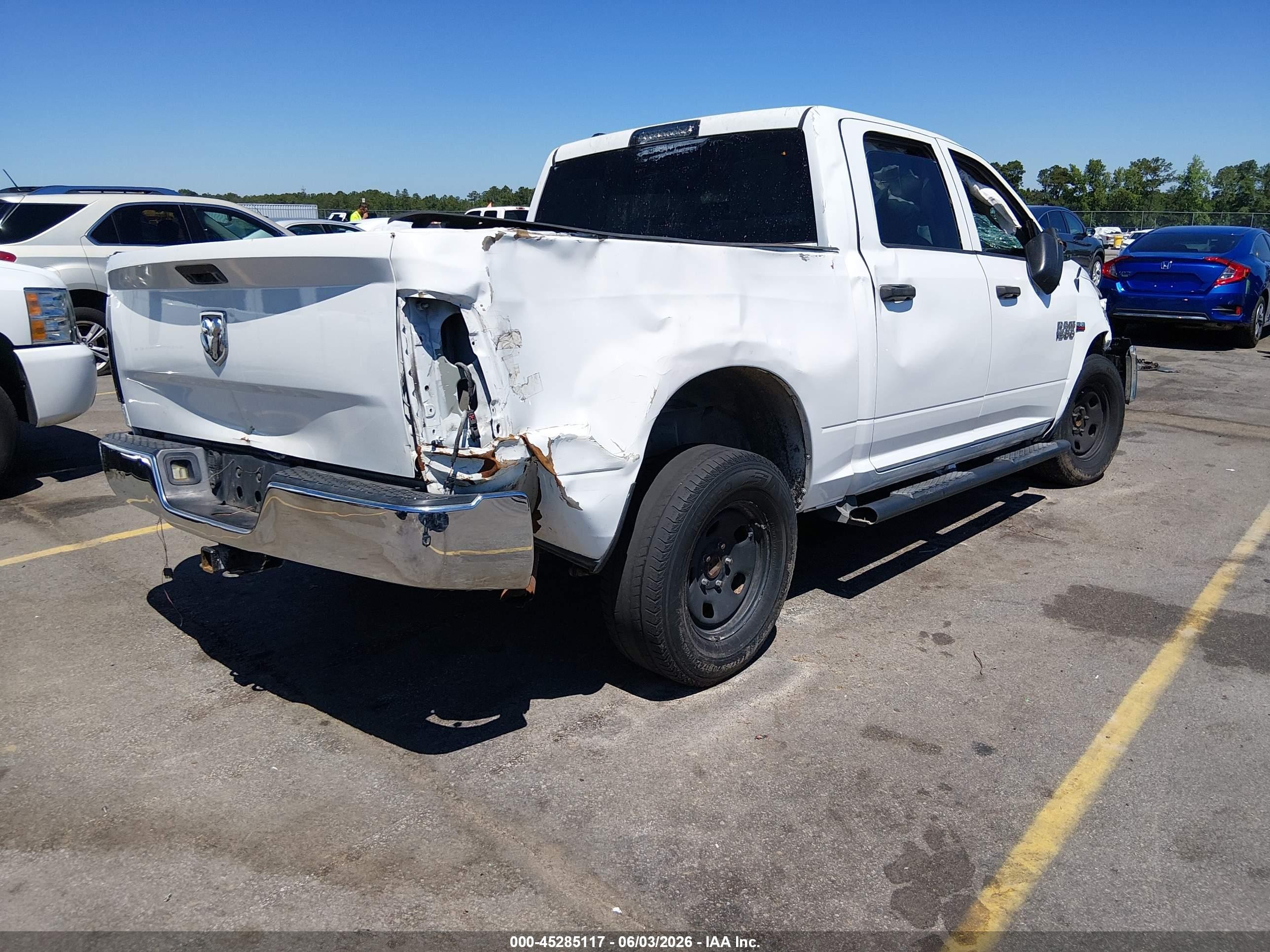 2014 Ram 1500 Tradesman White vin: 1C6RR6KT4ES339970