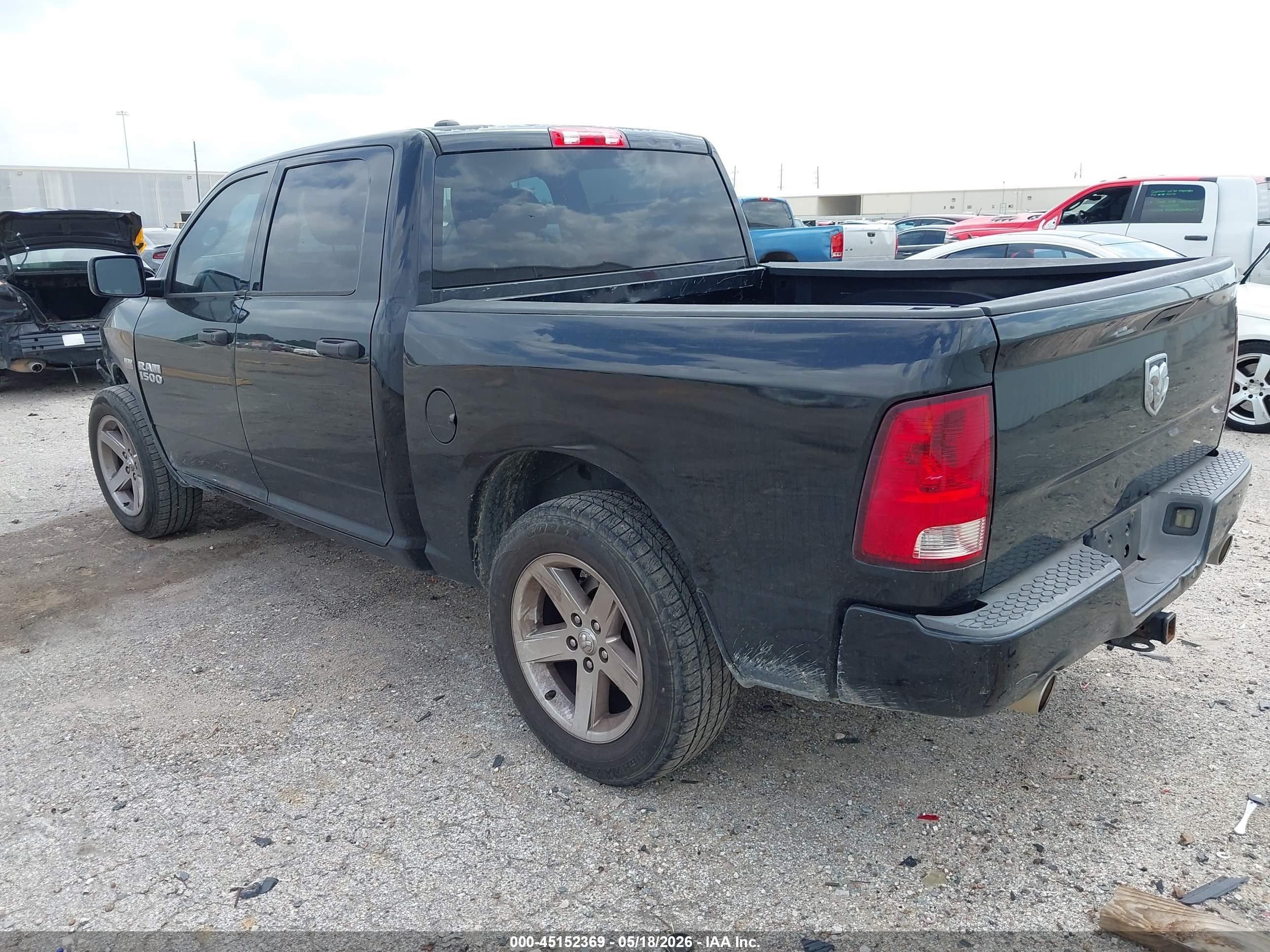 2013 Ram 1500 Express Black vin: 1C6RR6KT6DS716782