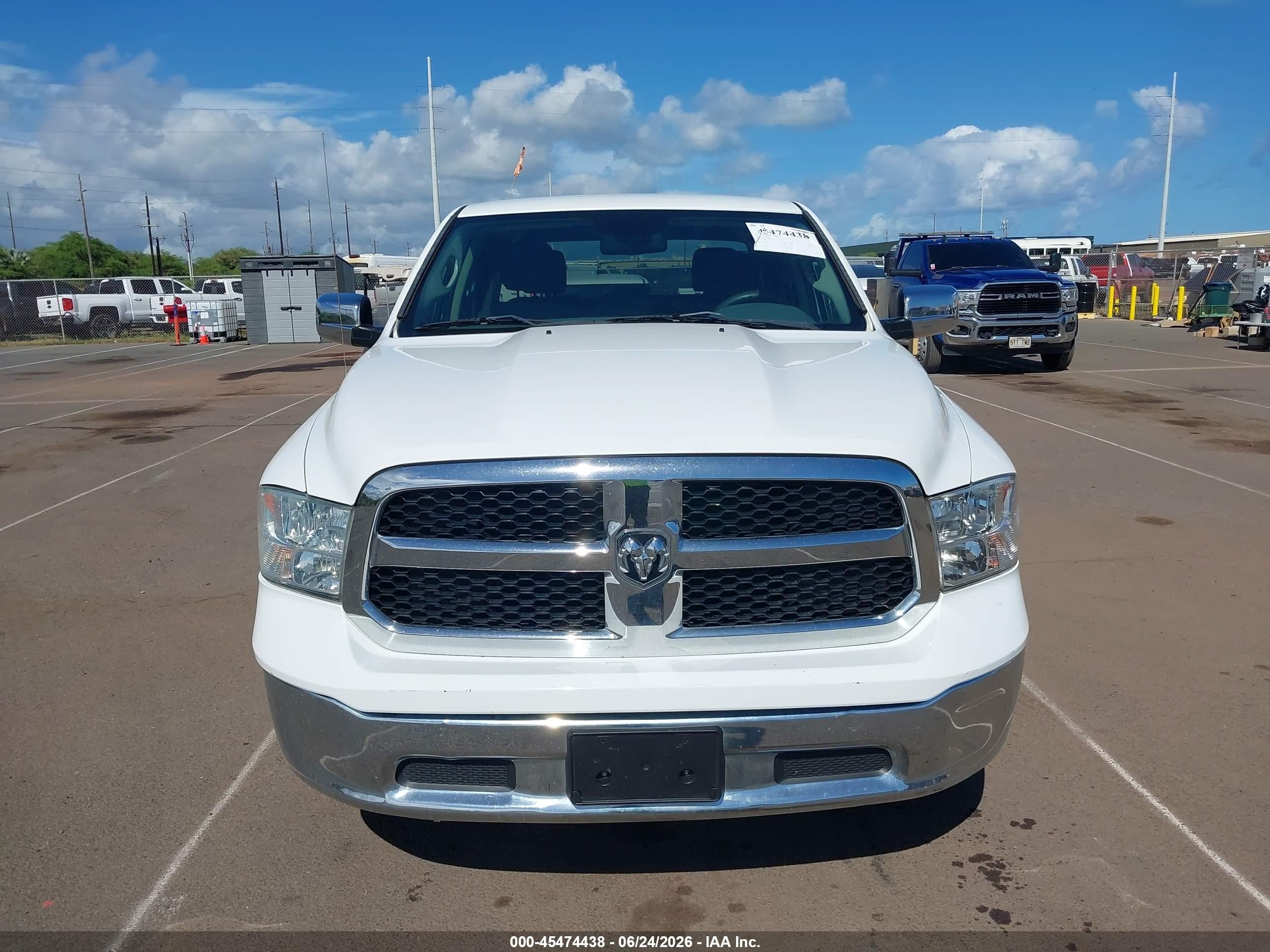2014 Ram 1500 Express White vin: 1C6RR6KT6ES389186