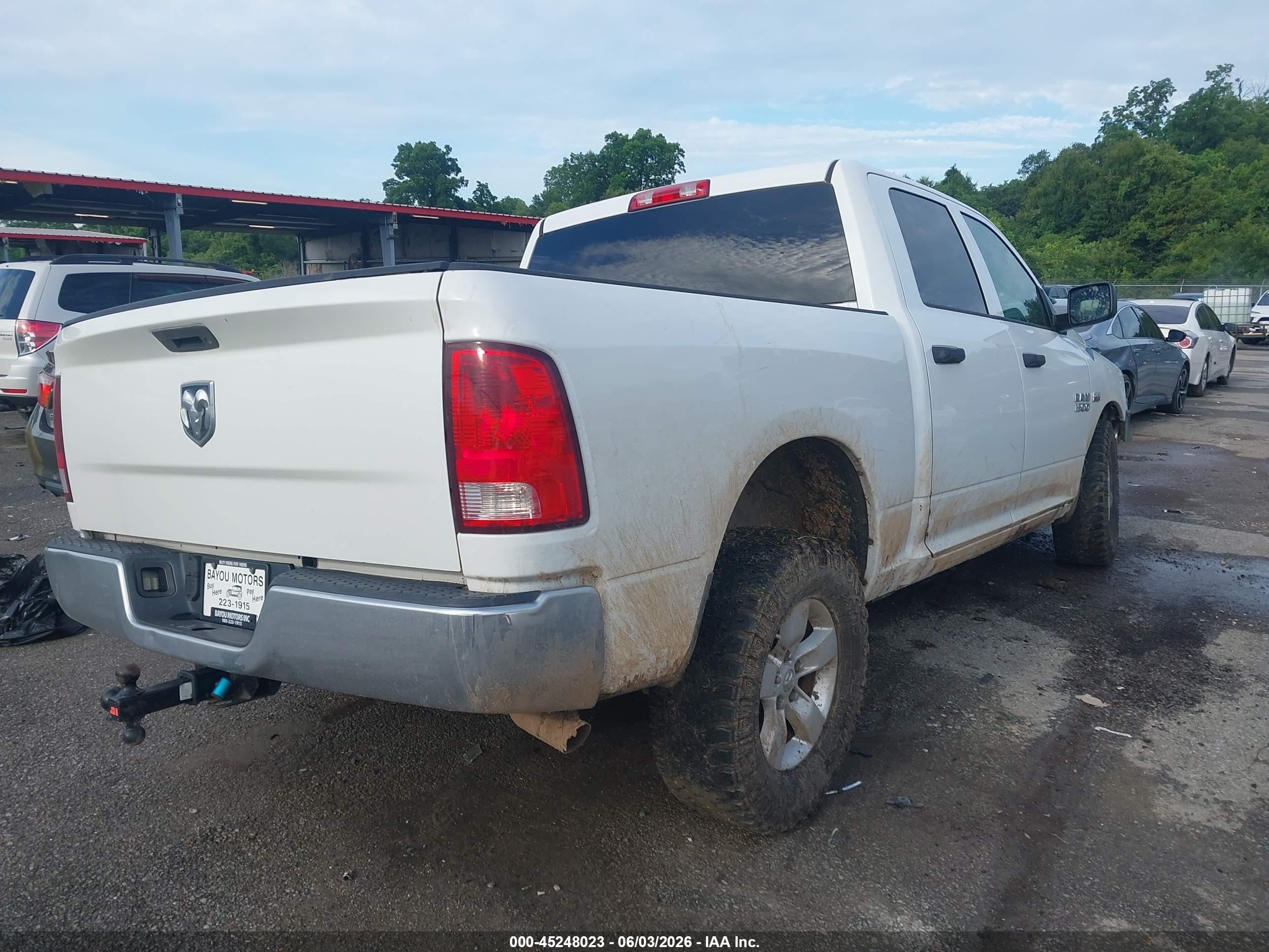 2014 Ram 1500 Tradesman White vin: 1C6RR6KT7ES154733