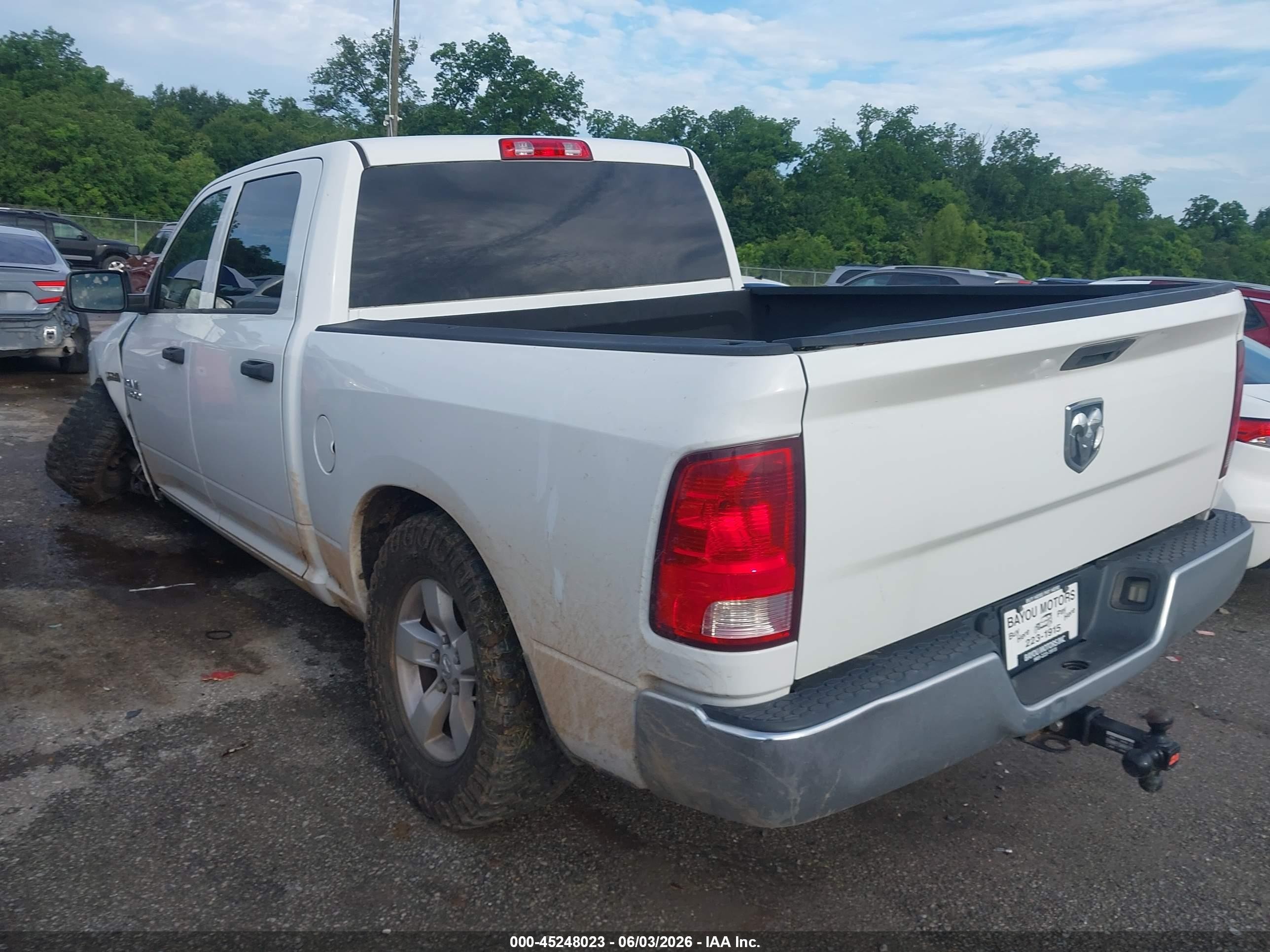 2014 Ram 1500 Tradesman White vin: 1C6RR6KT7ES154733