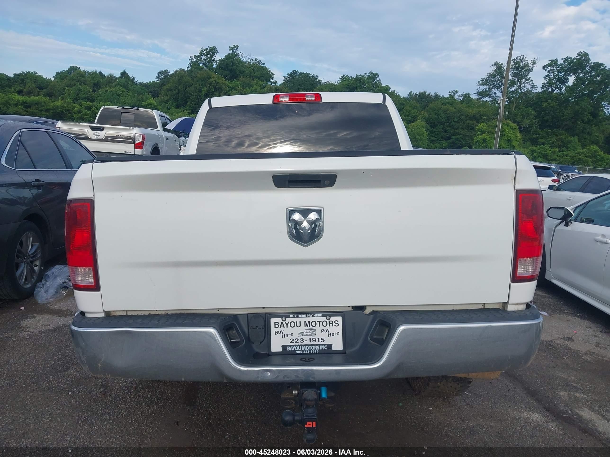 2014 Ram 1500 Tradesman White vin: 1C6RR6KT7ES154733