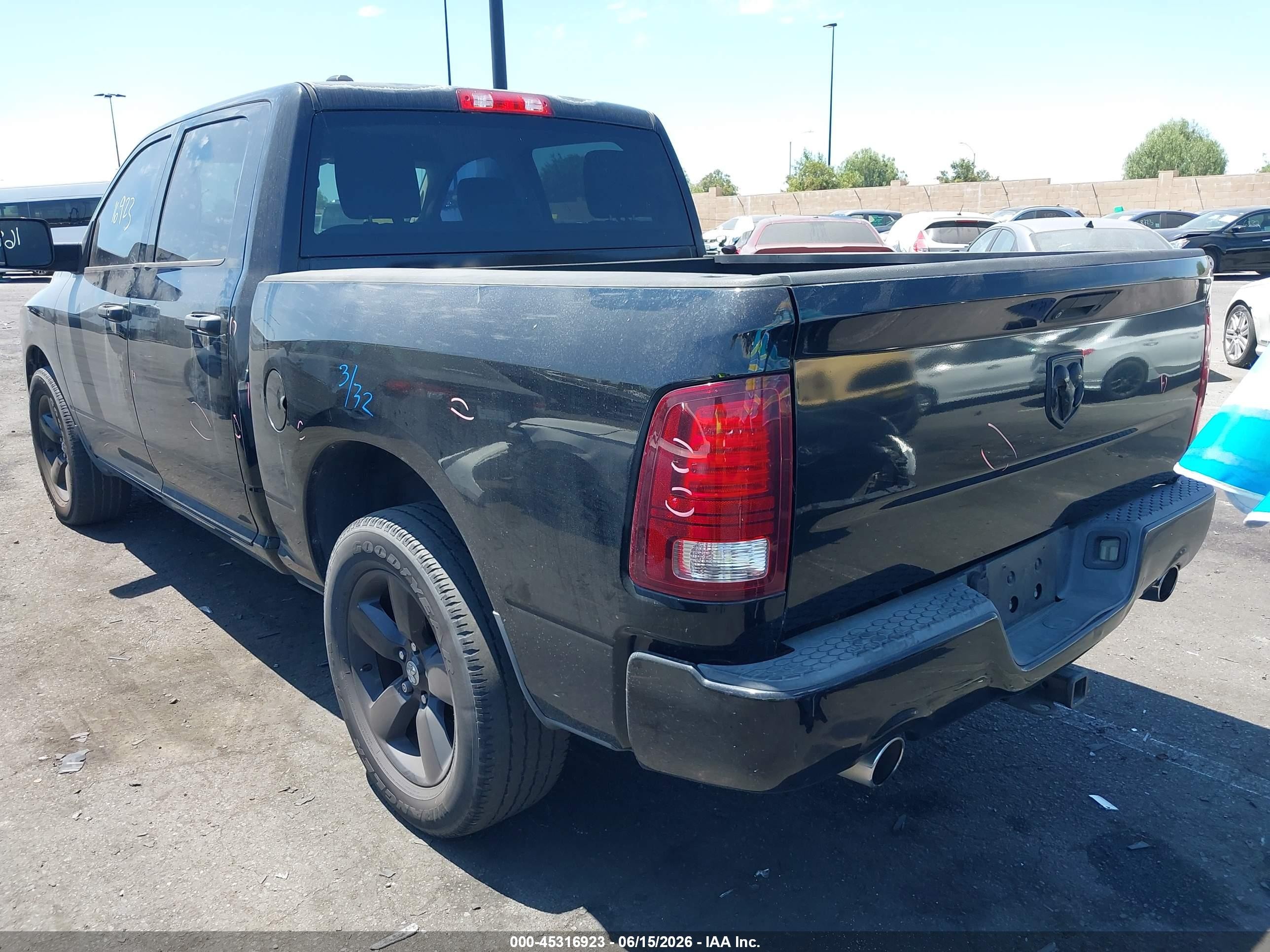 2014 Ram 1500 Express Black vin: 1C6RR6KT7ES197789