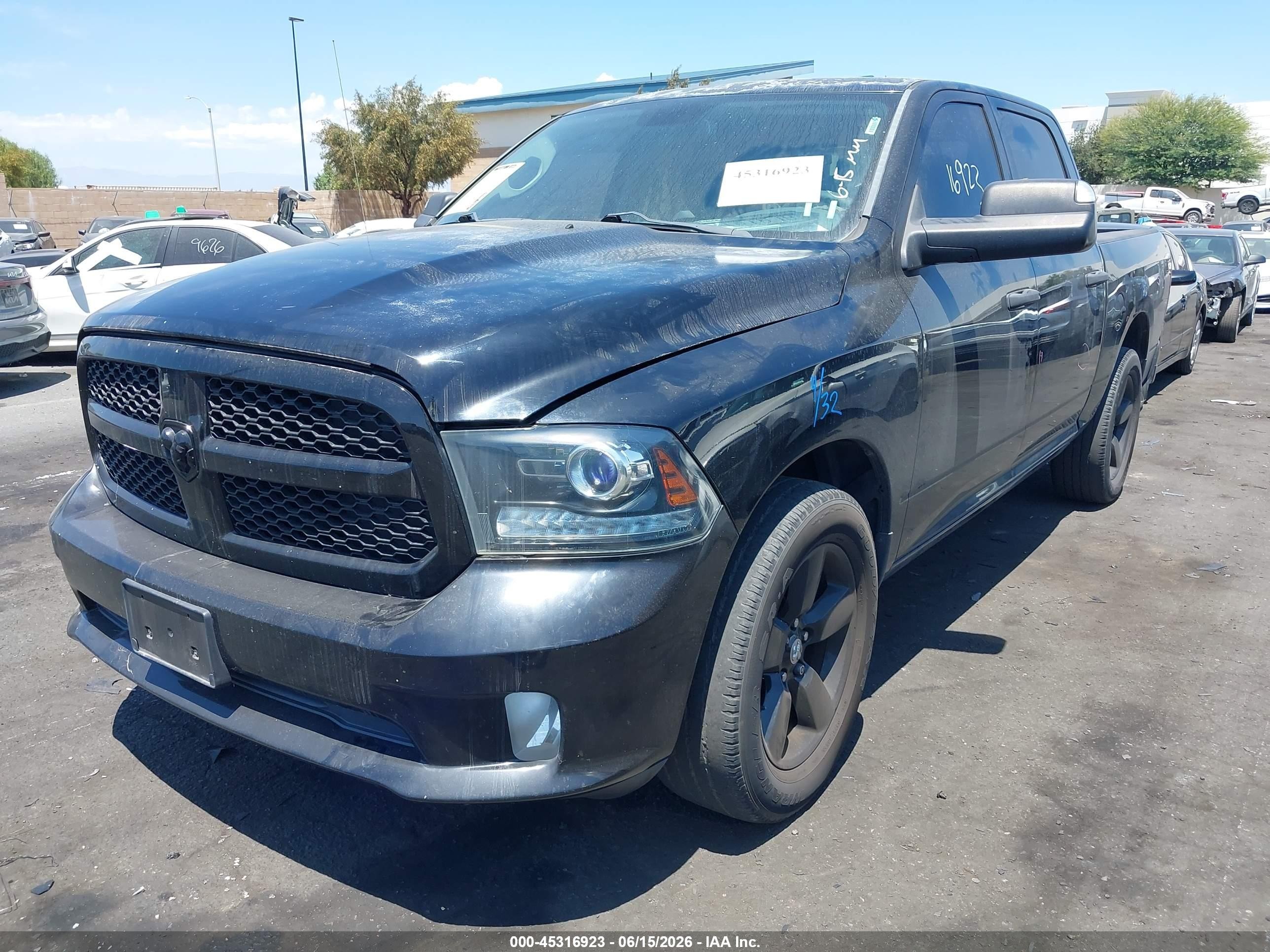 2014 Ram 1500 Express Black vin: 1C6RR6KT7ES197789