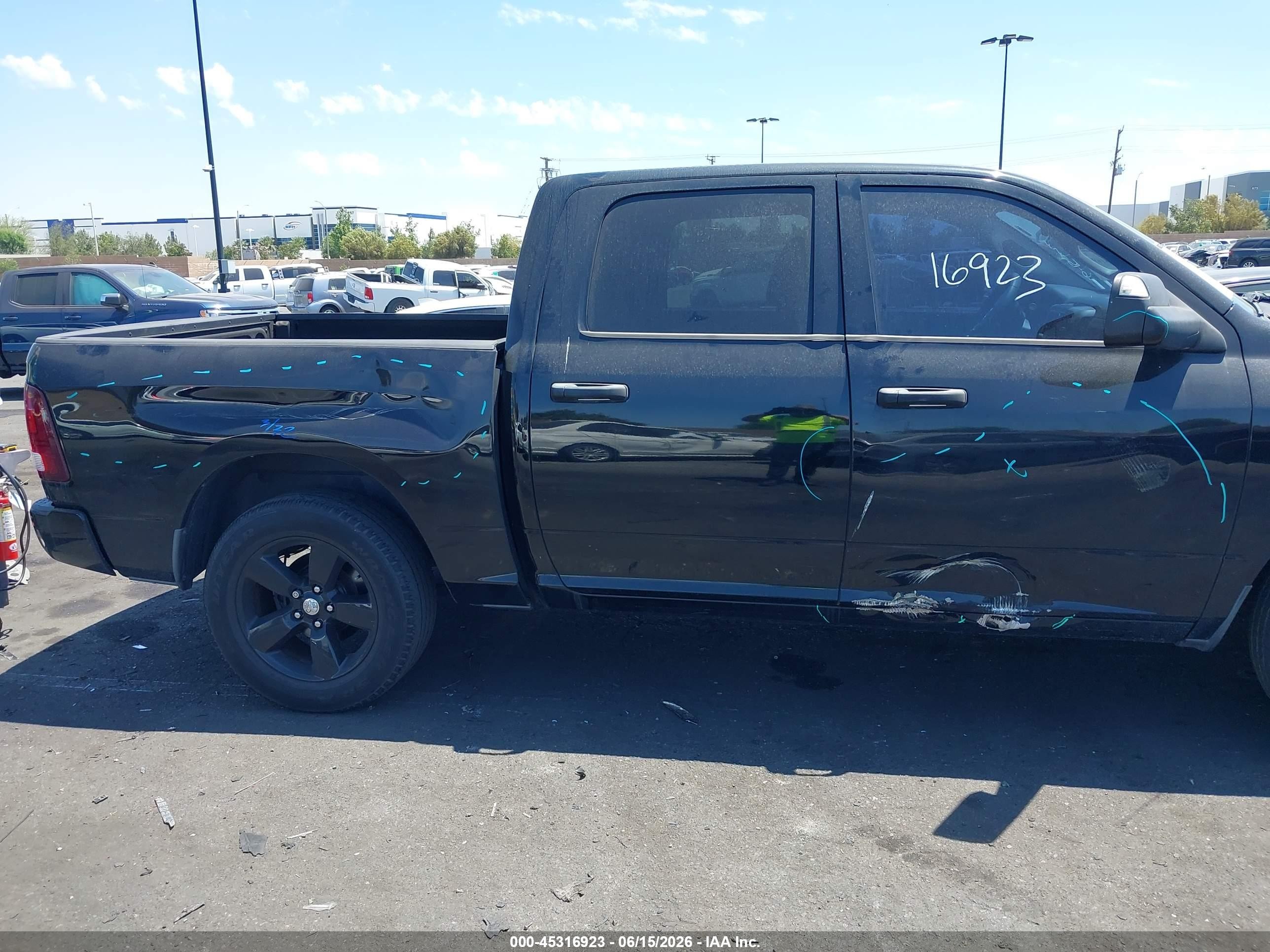 2014 Ram 1500 Express Black vin: 1C6RR6KT7ES197789