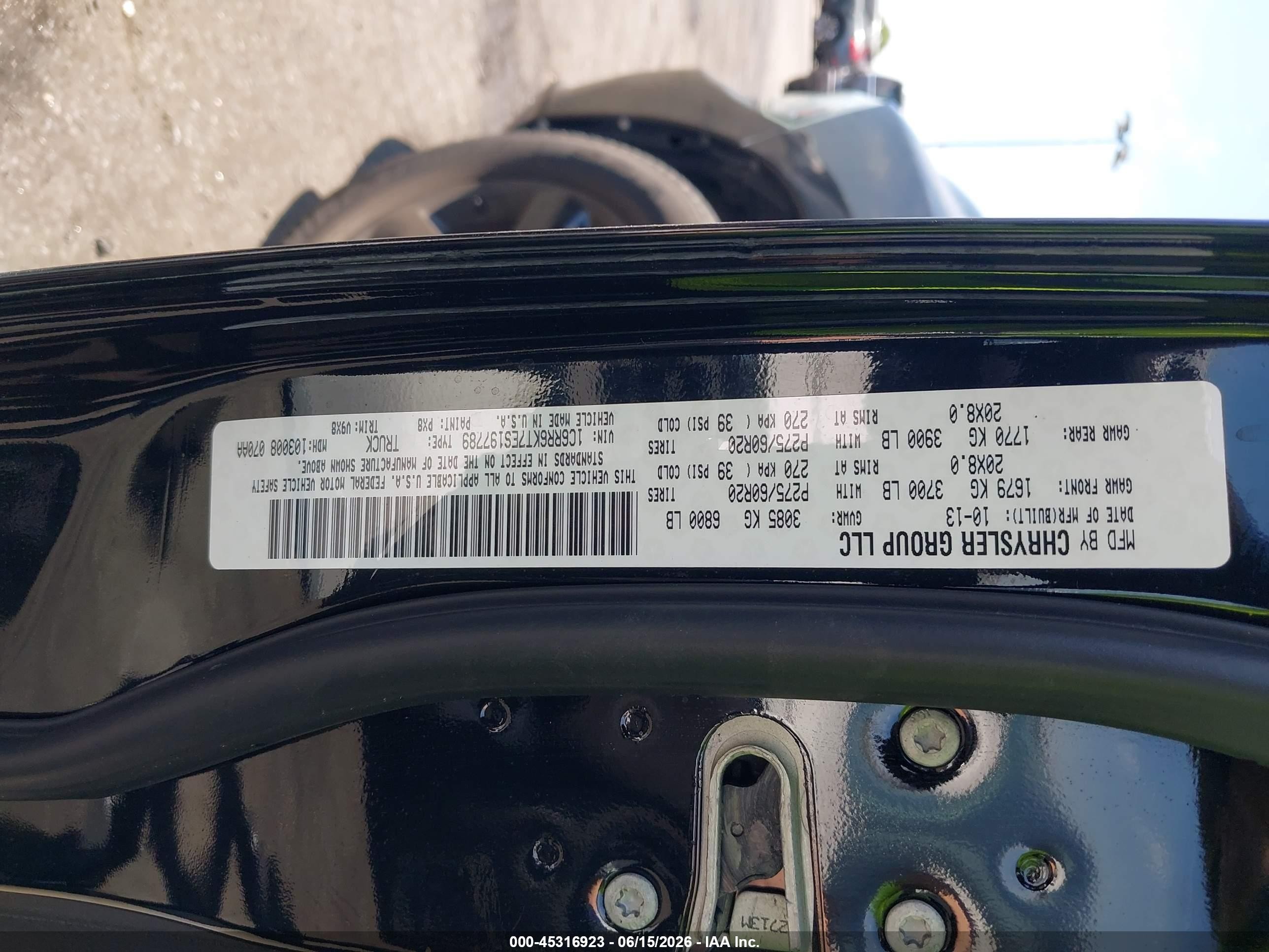 2014 Ram 1500 Express Black vin: 1C6RR6KT7ES197789