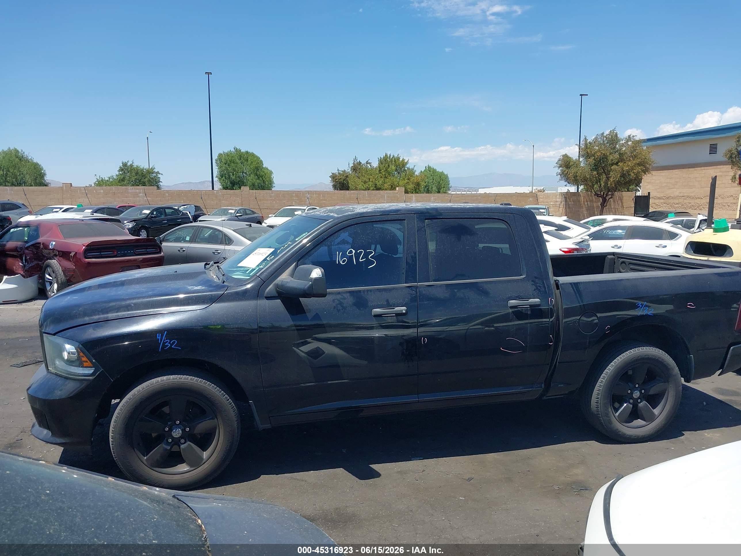 2014 Ram 1500 Express Black vin: 1C6RR6KT7ES197789