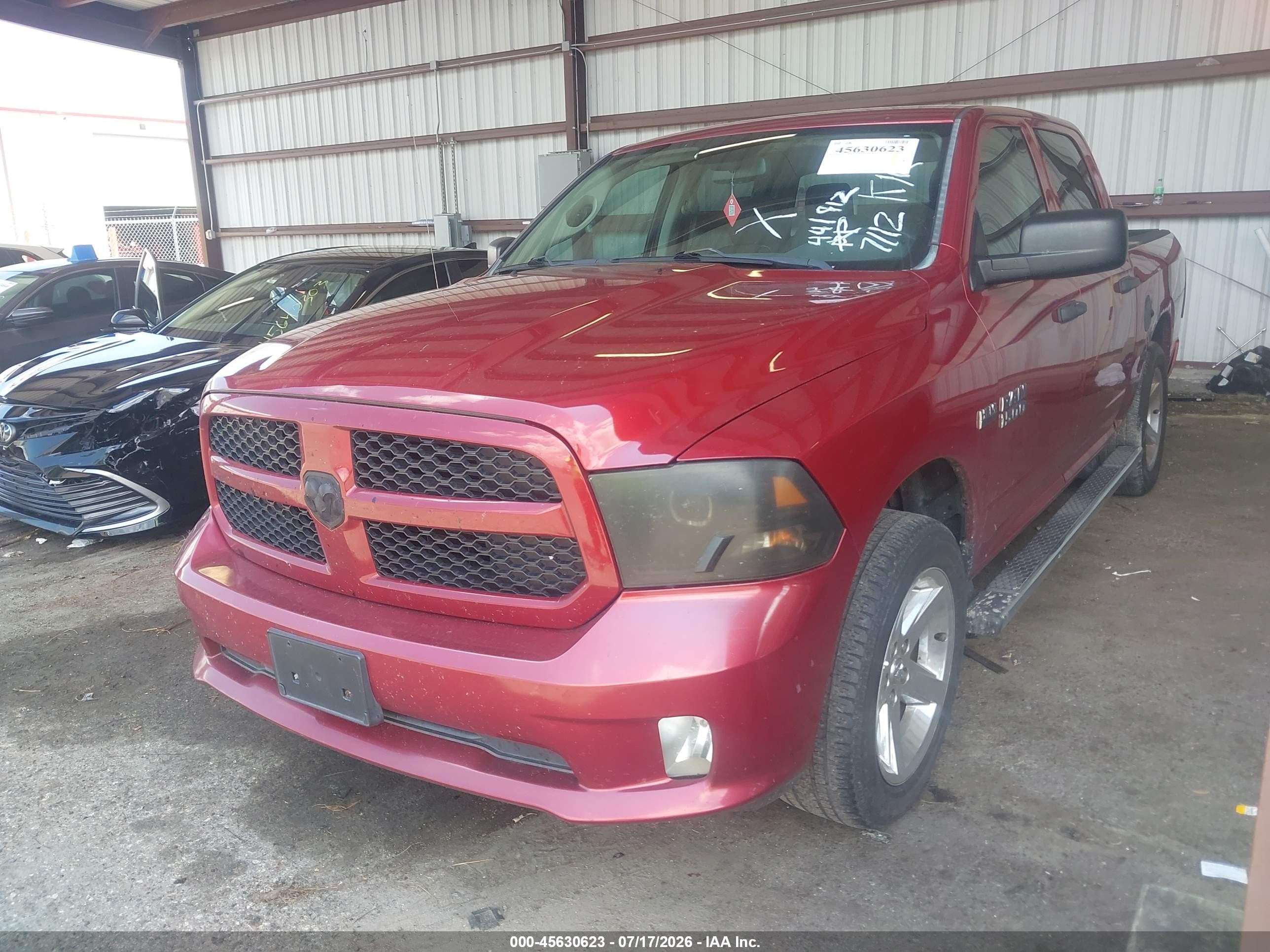 2014 Ram 1500 Express Red vin: 1C6RR6KT7ES441912