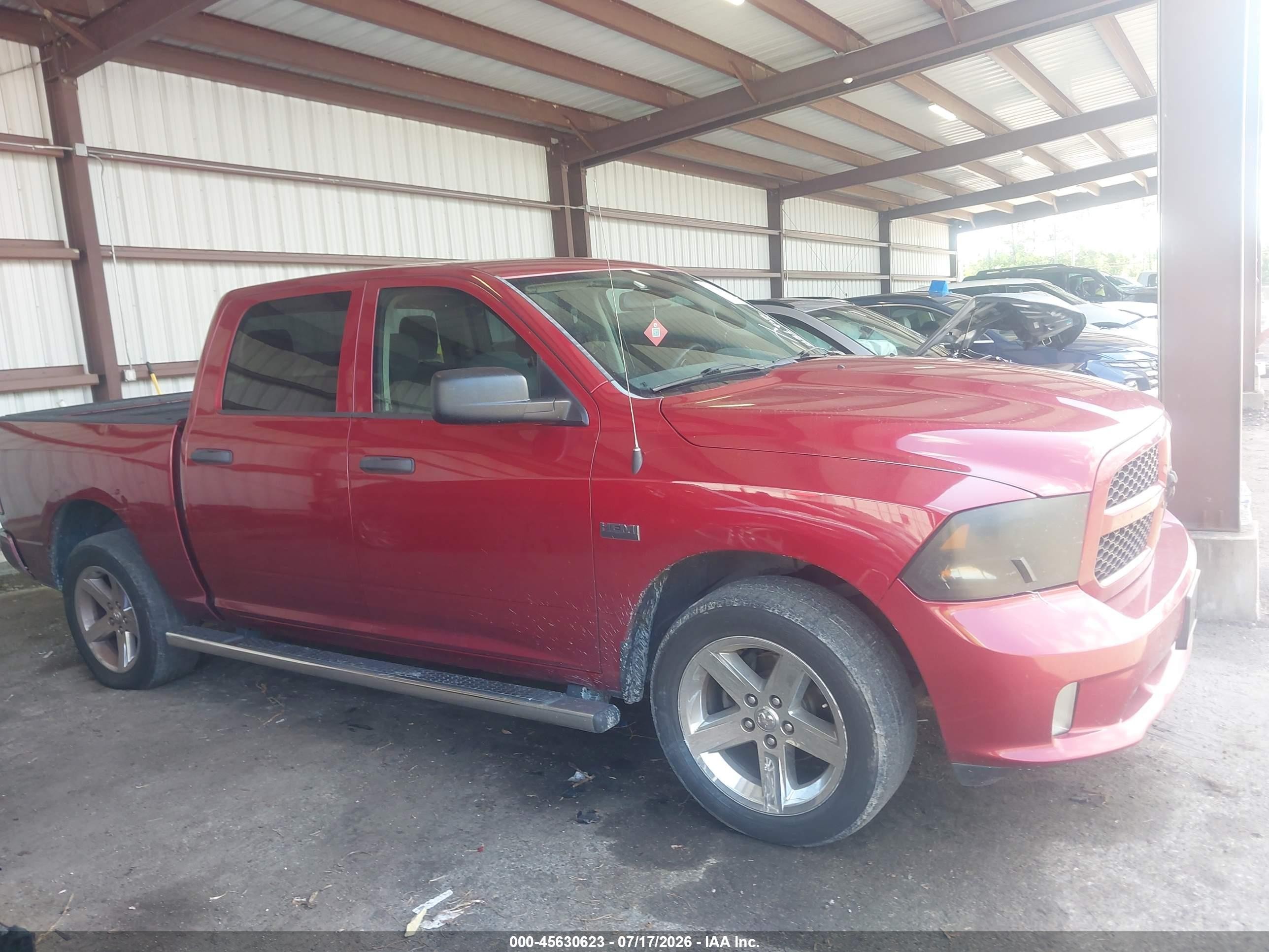 2014 Ram 1500 Express Red vin: 1C6RR6KT7ES441912
