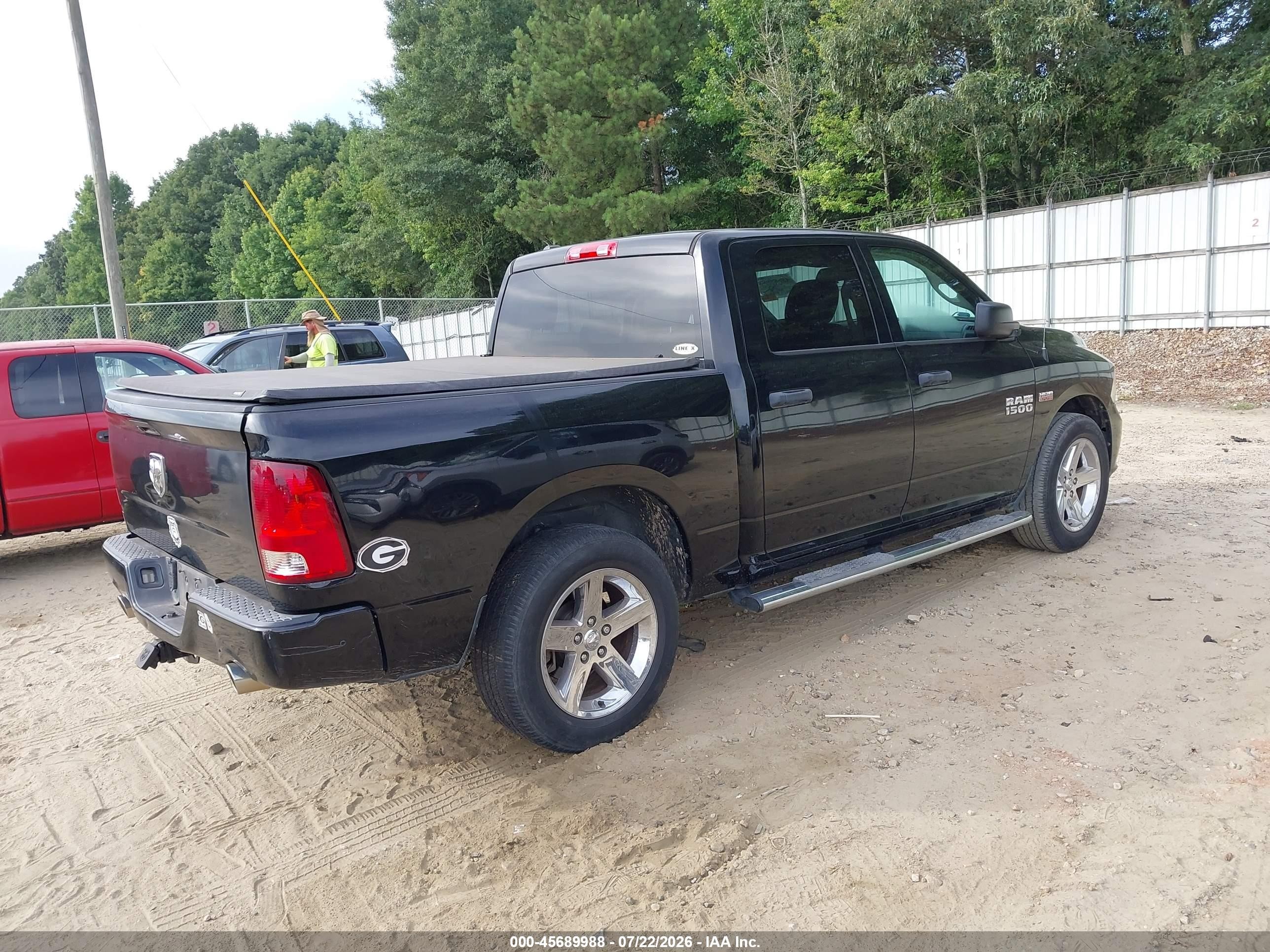 2014 Ram 1500 Express Black vin: 1C6RR6KT9ES413948