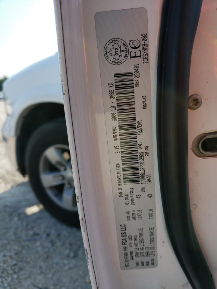2015 Ram 1500 Slt White vin: 1C6RR6LG7FS612905