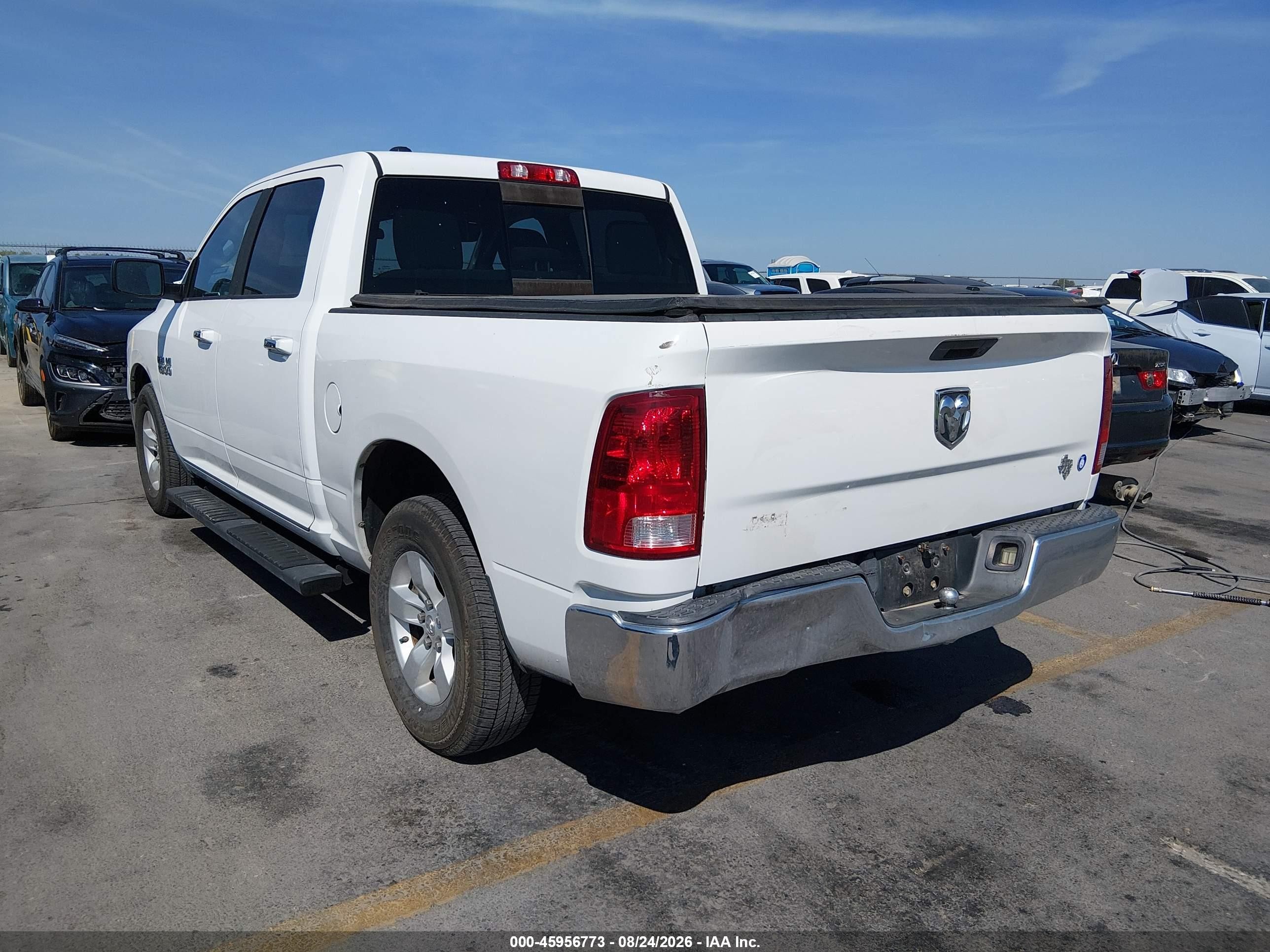 2013 Ram 1500 Slt White vin: 1C6RR6LG9DS574235